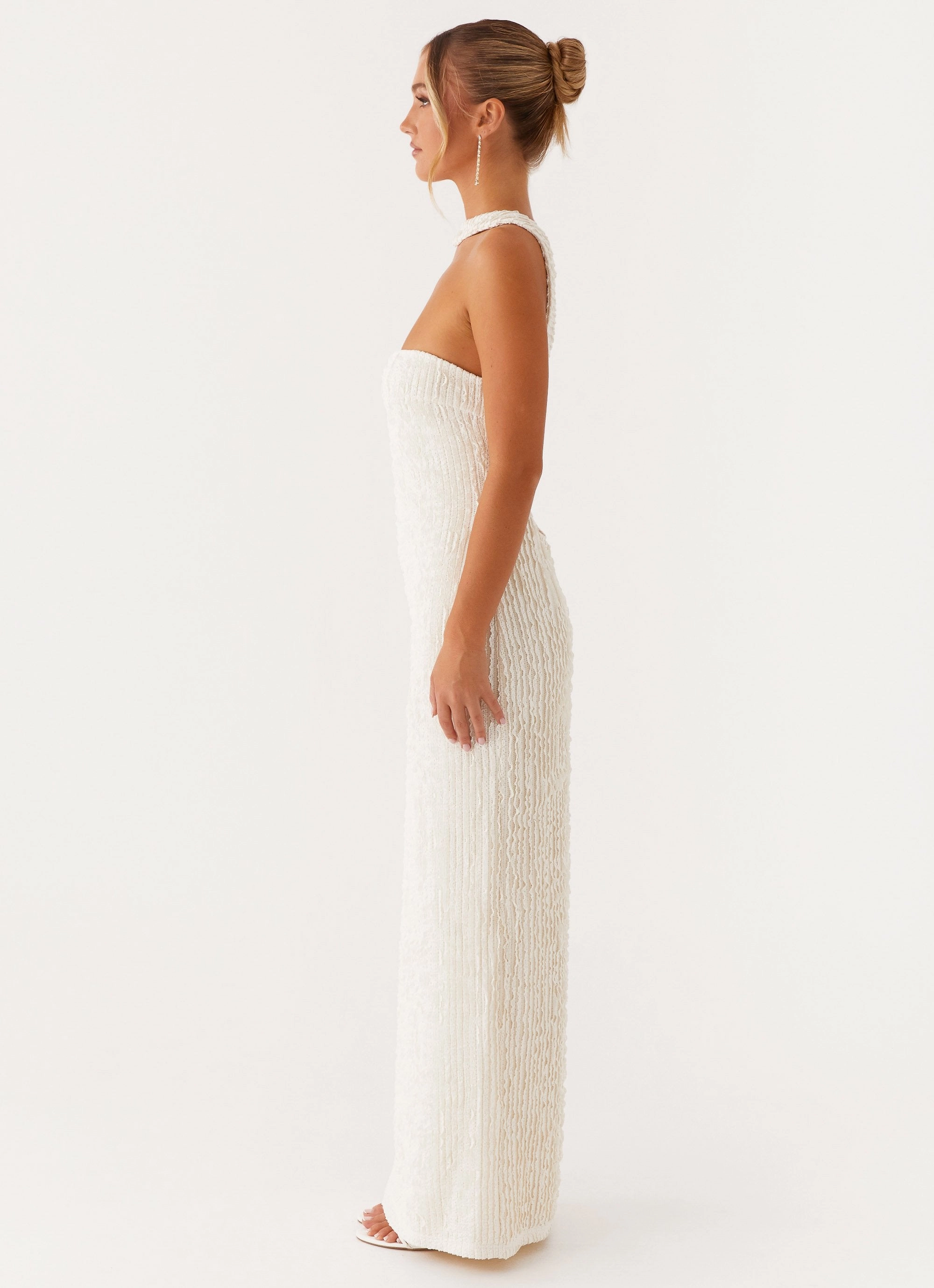 Fall Fashion Sadie Maxi Dress - Ivory