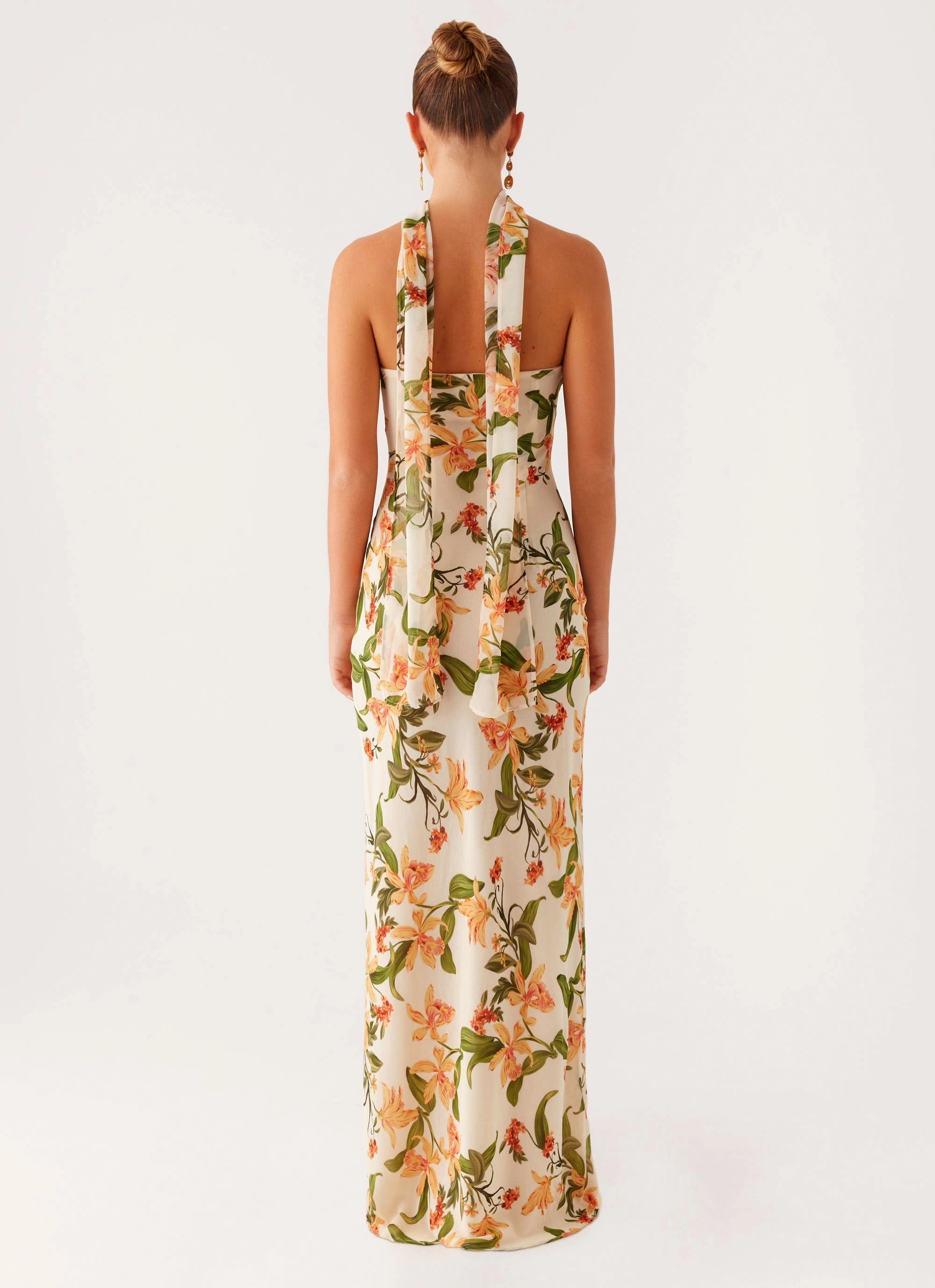 Comfortable fit Gali Strapless Maxi Dress - Floral Print