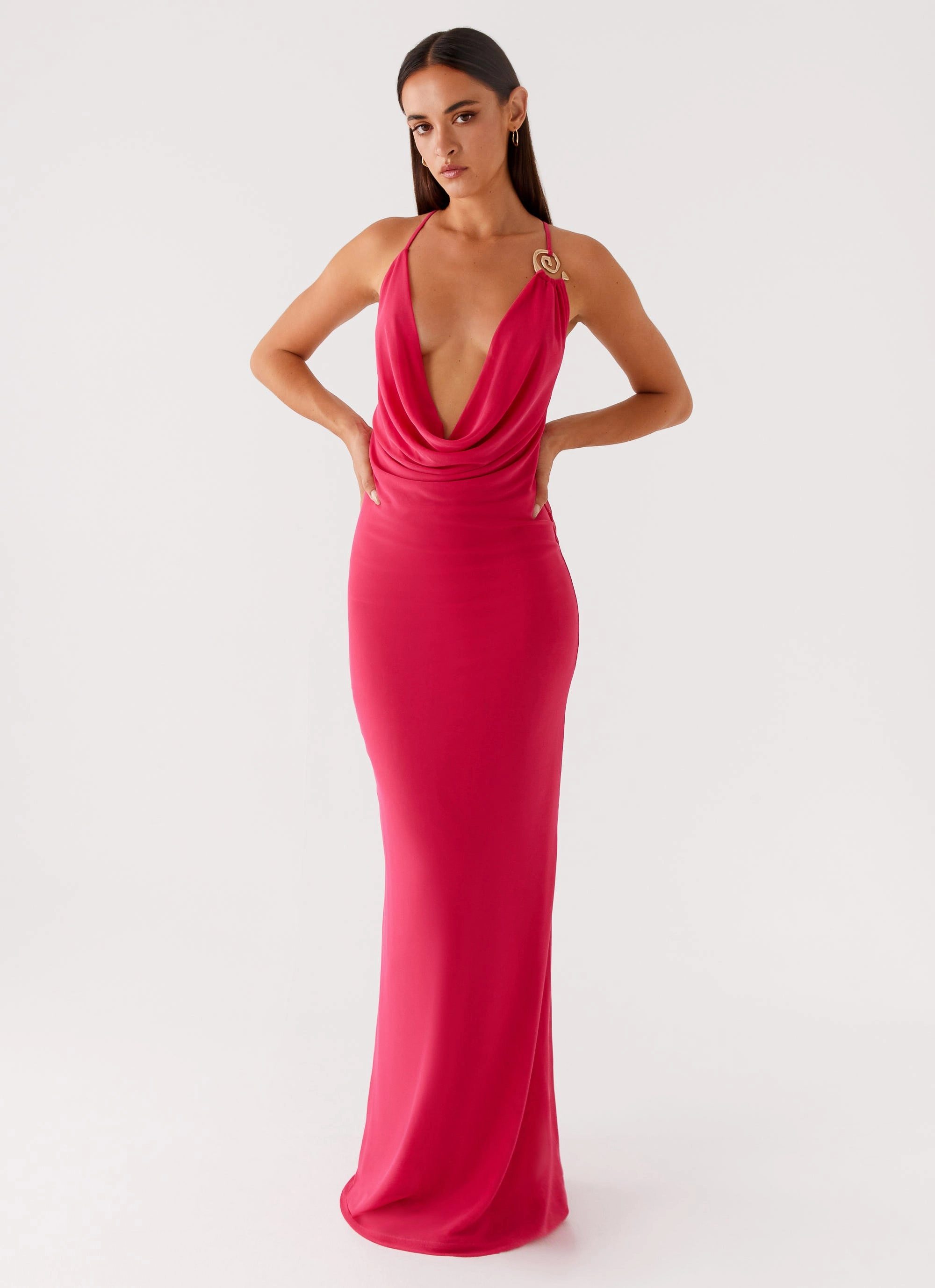 Timeless Look Wear Game Player Maxi Dress - Hot Pink