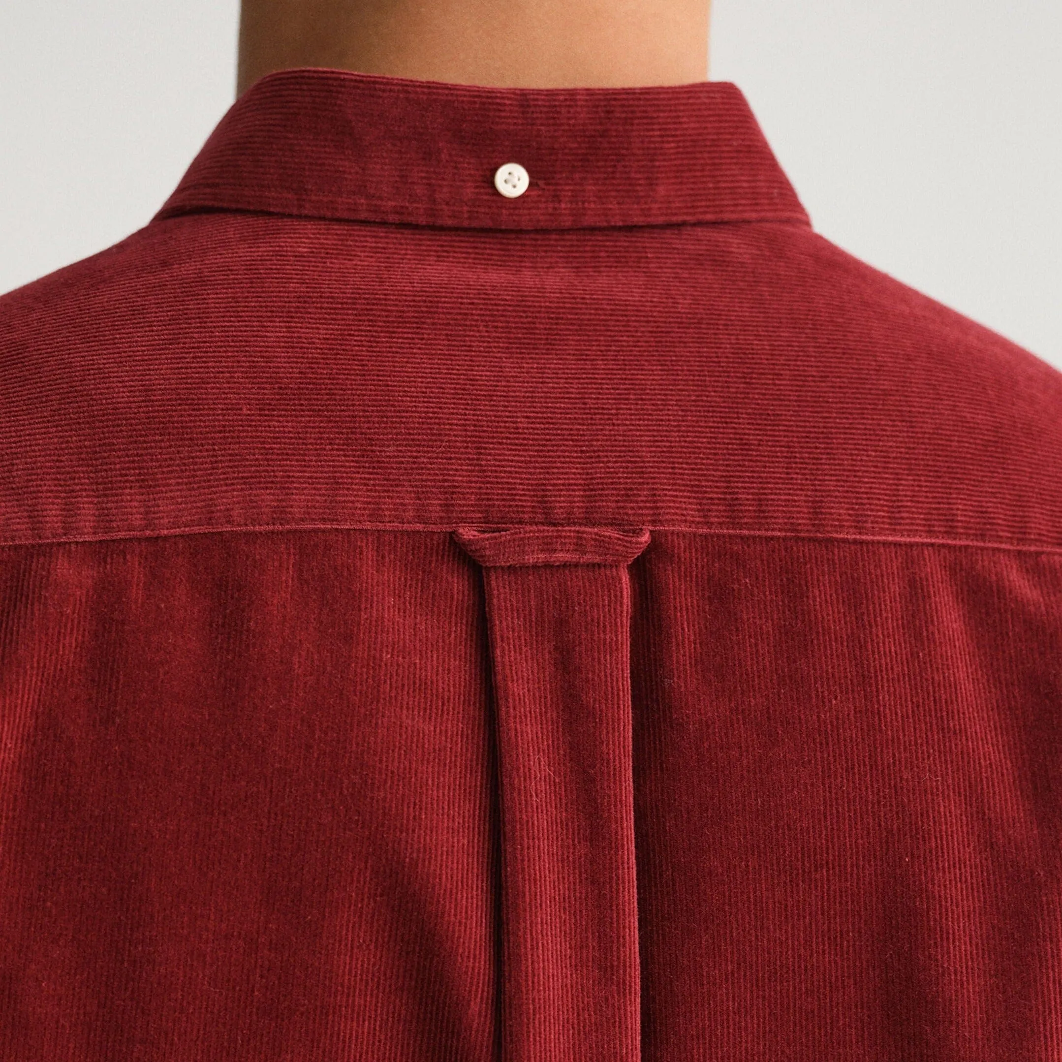 GANT Regular Fit Corduroy Shirt in Red Shadow