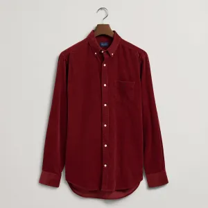 GANT Regular Fit Corduroy Shirt in Red Shadow