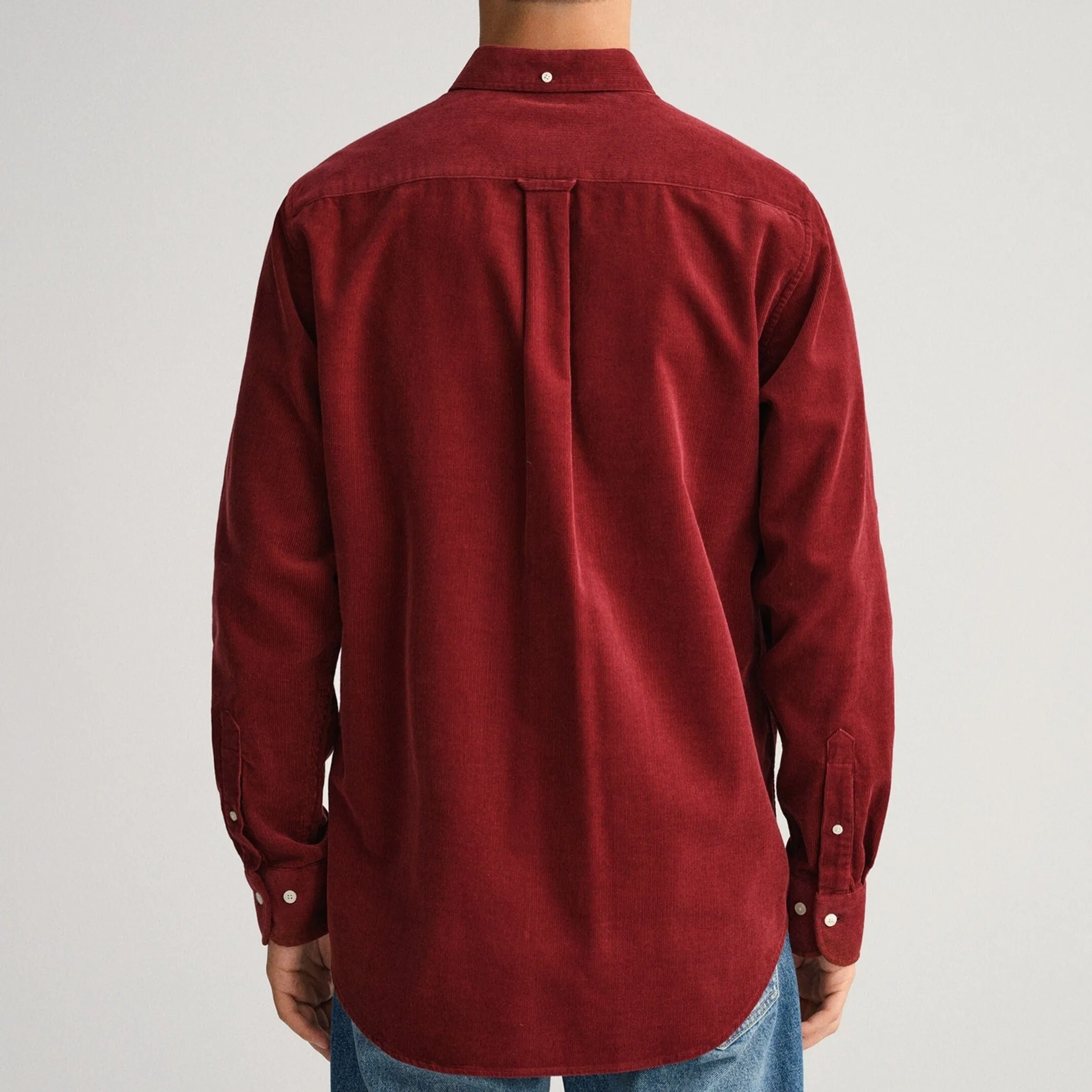 GANT Regular Fit Corduroy Shirt in Red Shadow