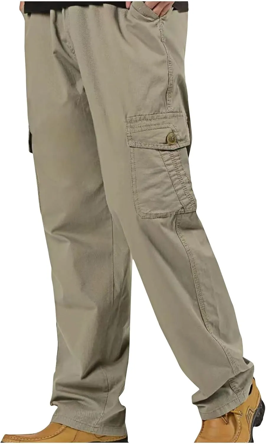 generic Cargo Pants for Men Straight-Fit Workout Sweatpants Fashion Quick Dry Summer Outdoor Gym Trousers Drawstring Wide Leg