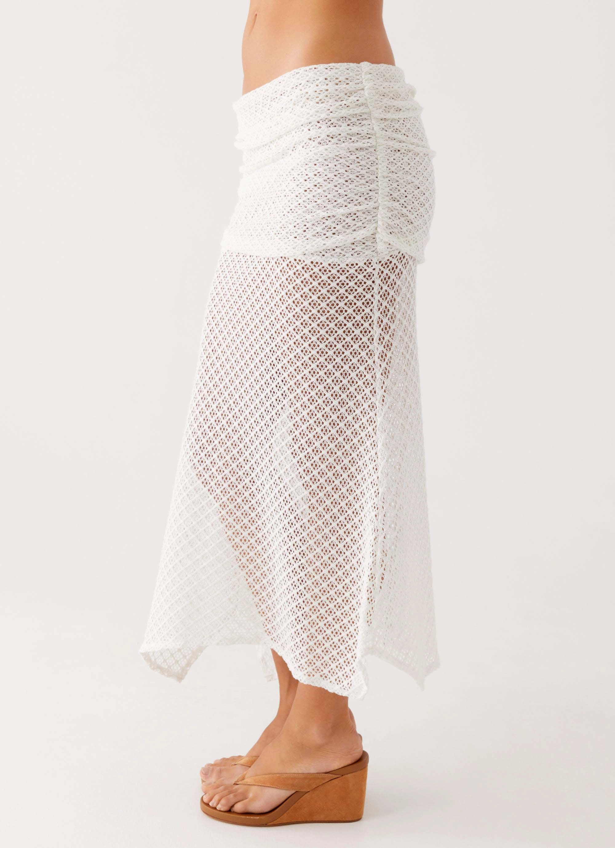 Timeless Touch Genesis Midi Skirt - White