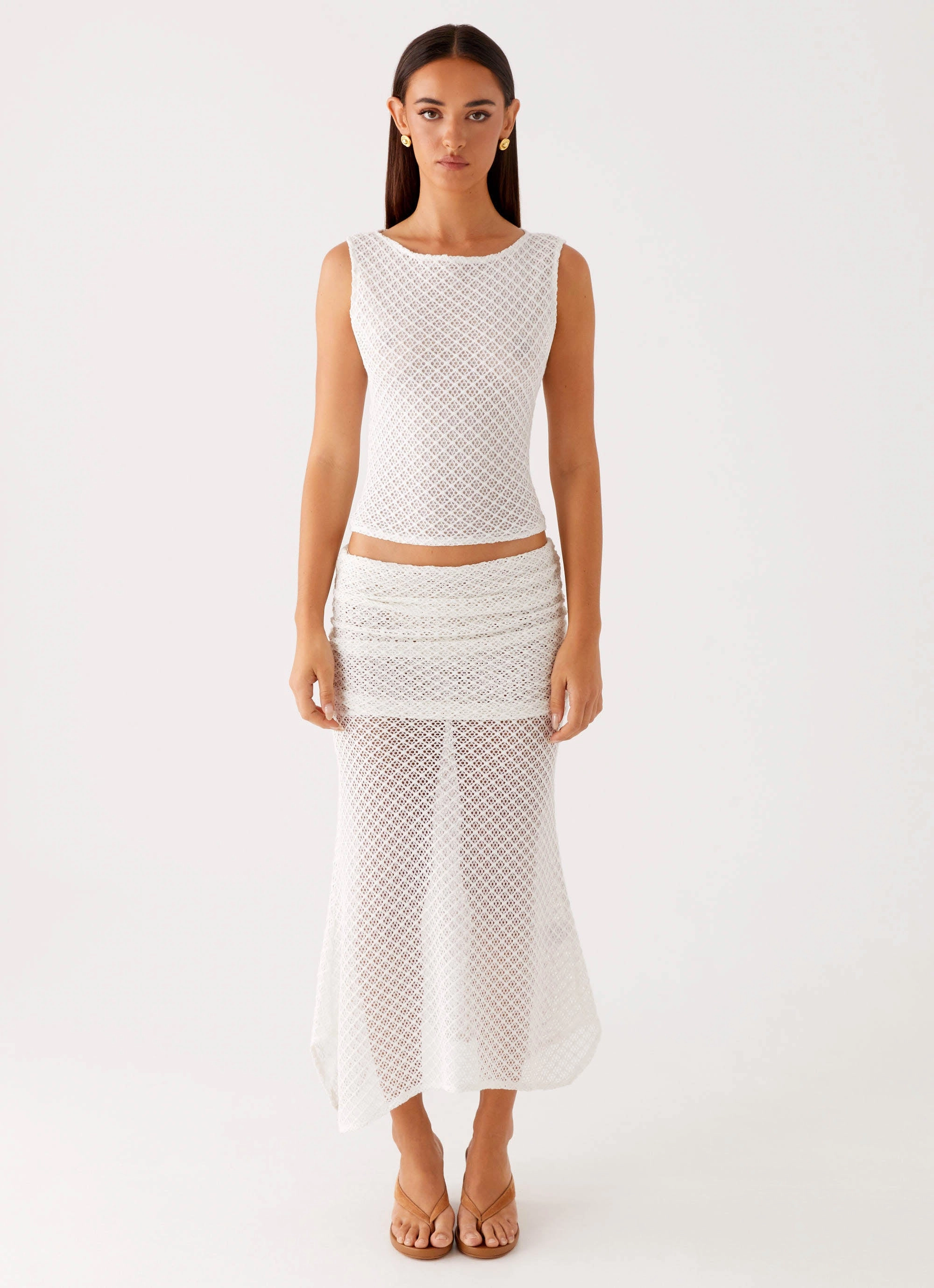 Genesis Midi Skirt - White Performance Outfit