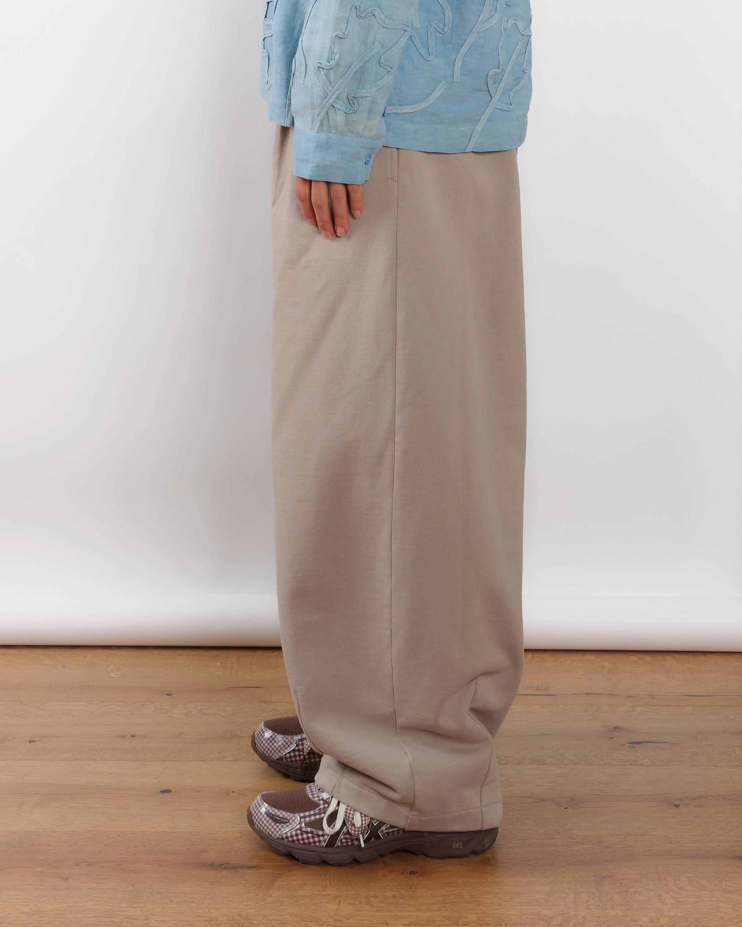 Minimal Aesthetic Polished Style Geo Joggers - Soft Grey