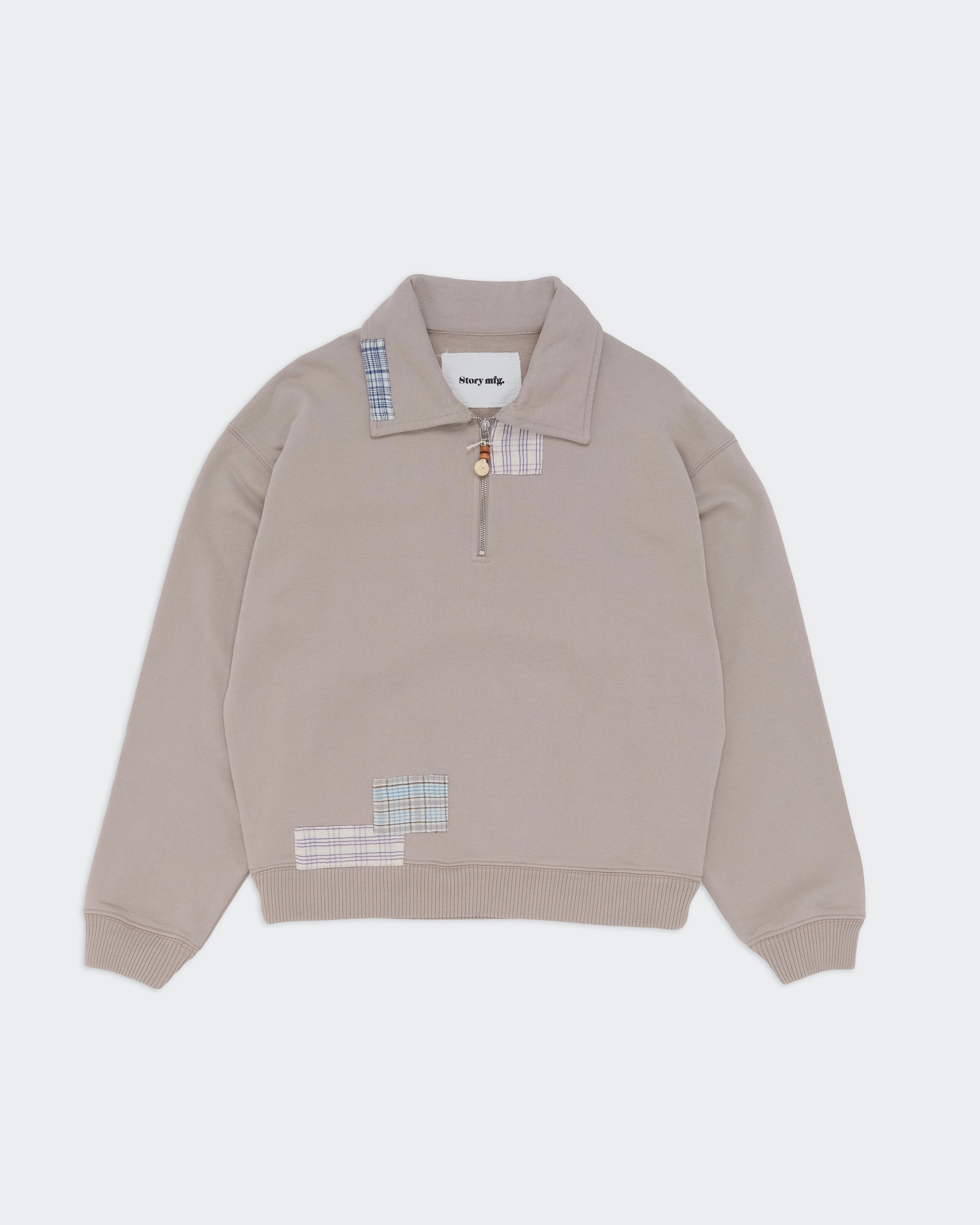 Garden Scene Geo Pullover - Grey Picnic