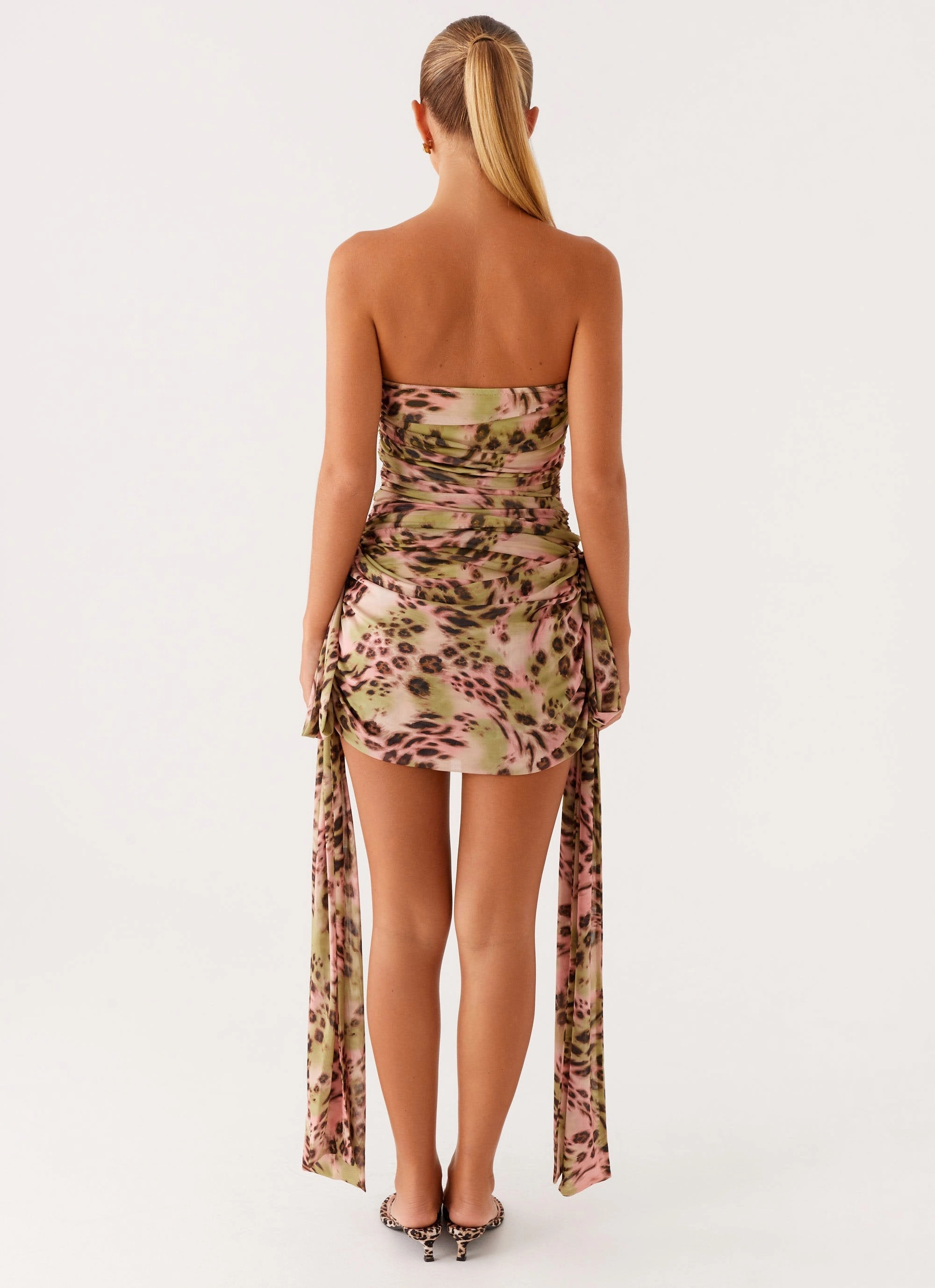 Sleek Tailoring Georgie Mini Dress - Swirl Leo