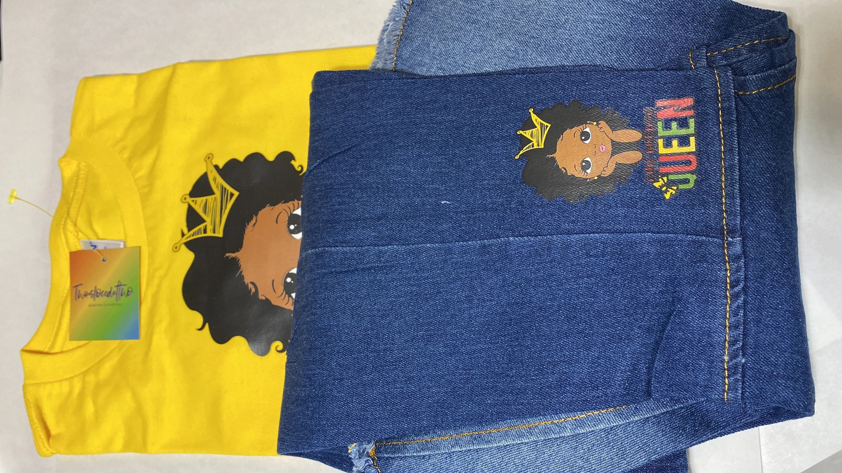 GIRLS denim flare jeans