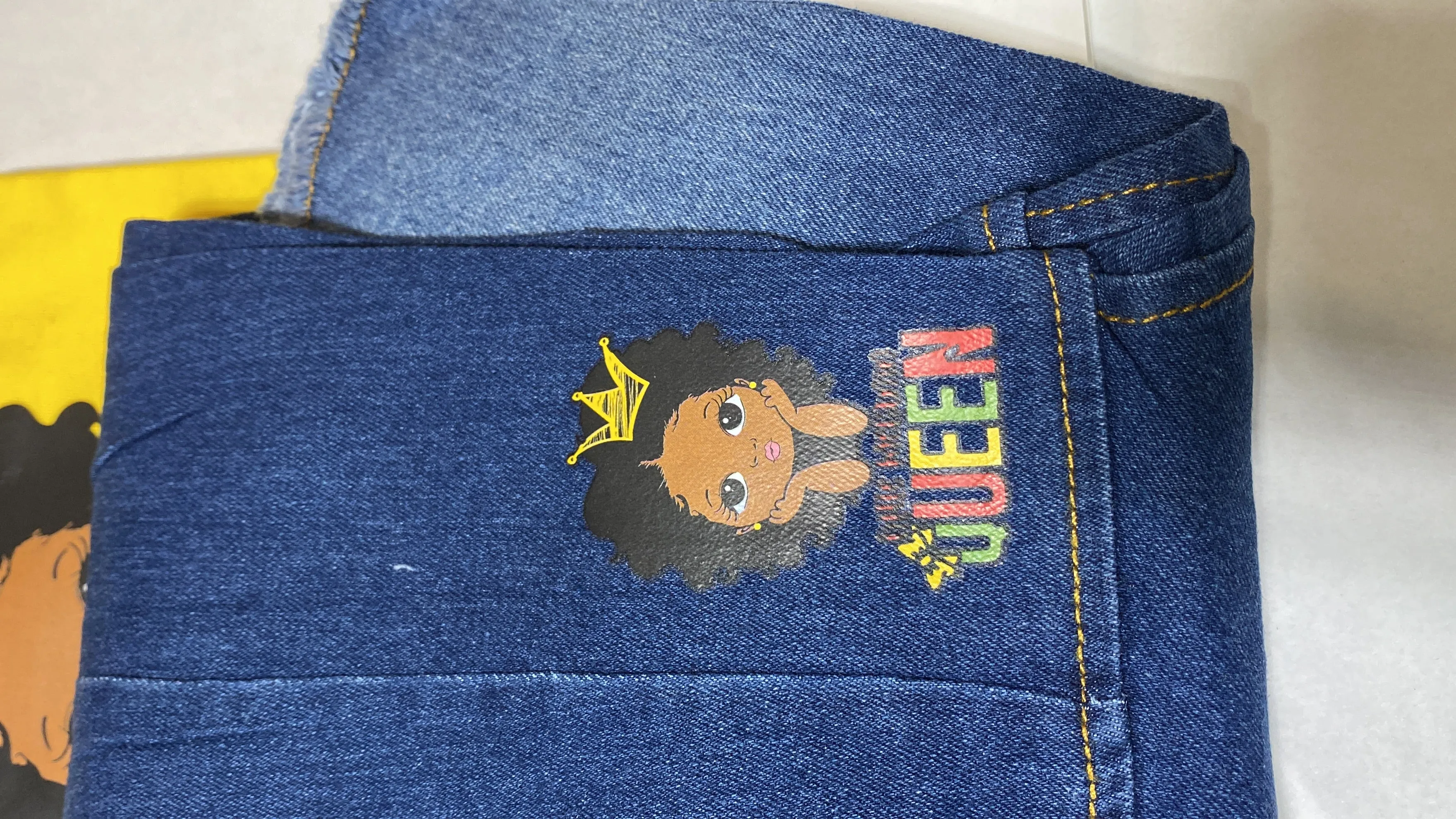 GIRLS denim flare jeans