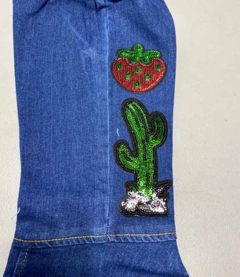 GIRLS denim flare jeans