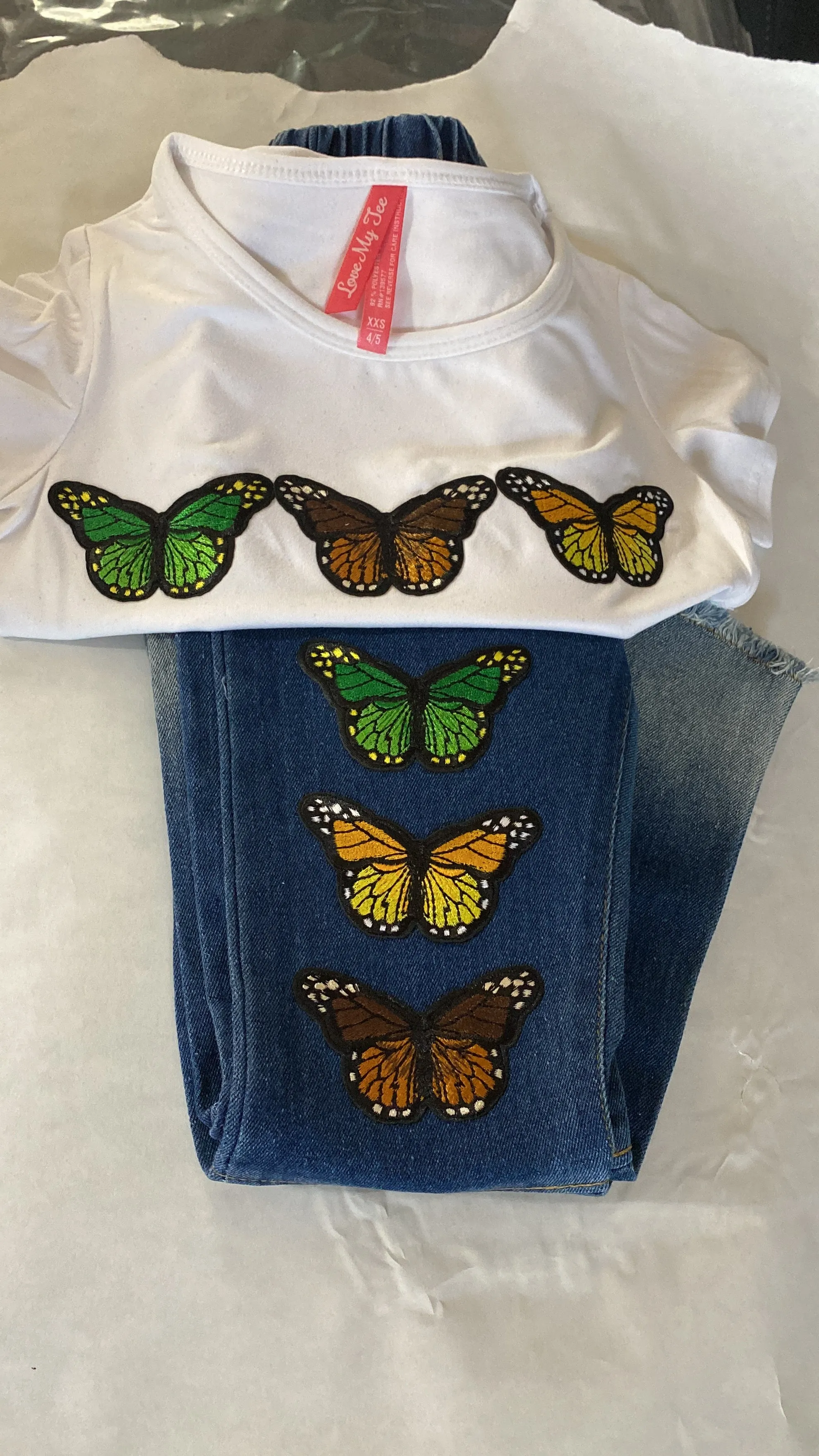 GIRLS denim flare jeans