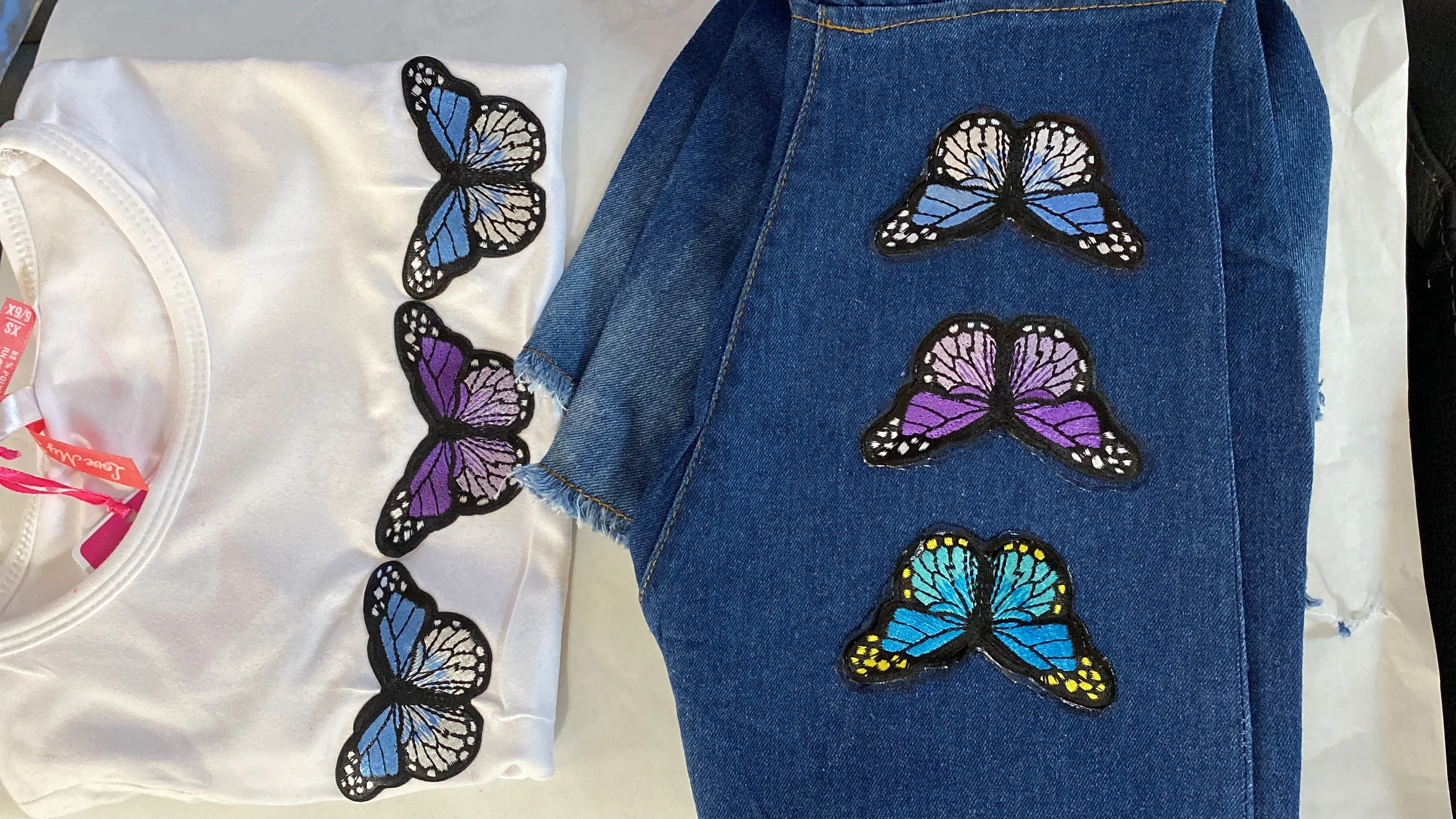 GIRLS denim flare jeans
