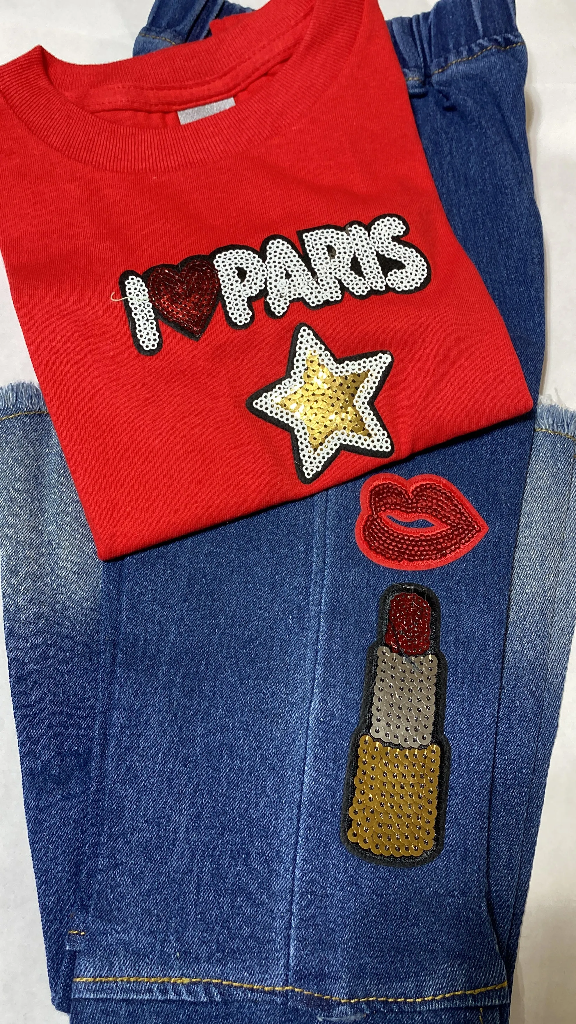 GIRLS denim flare jeans