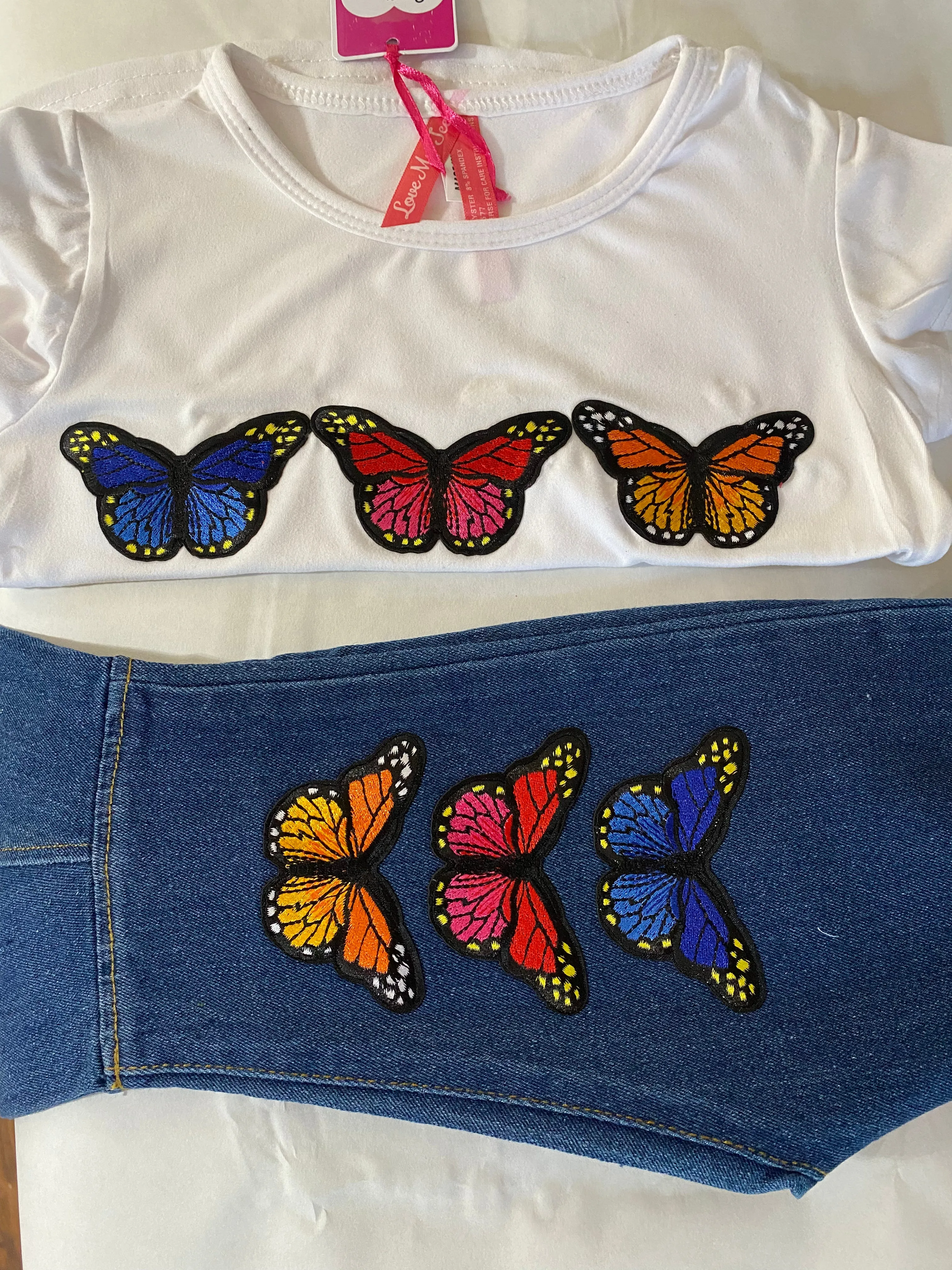 GIRLS denim flare jeans