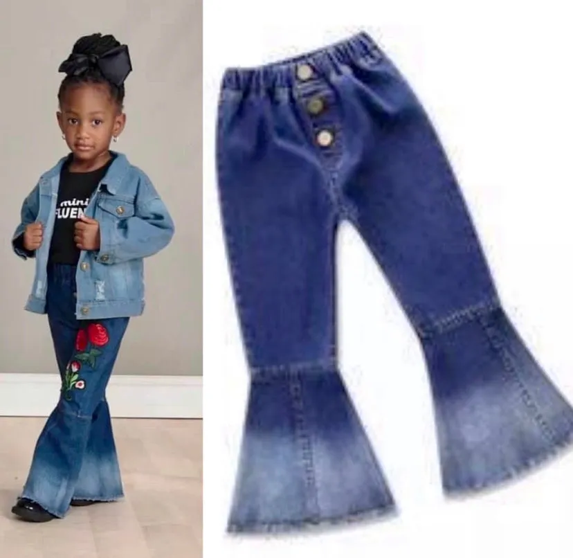GIRLS denim flare jeans