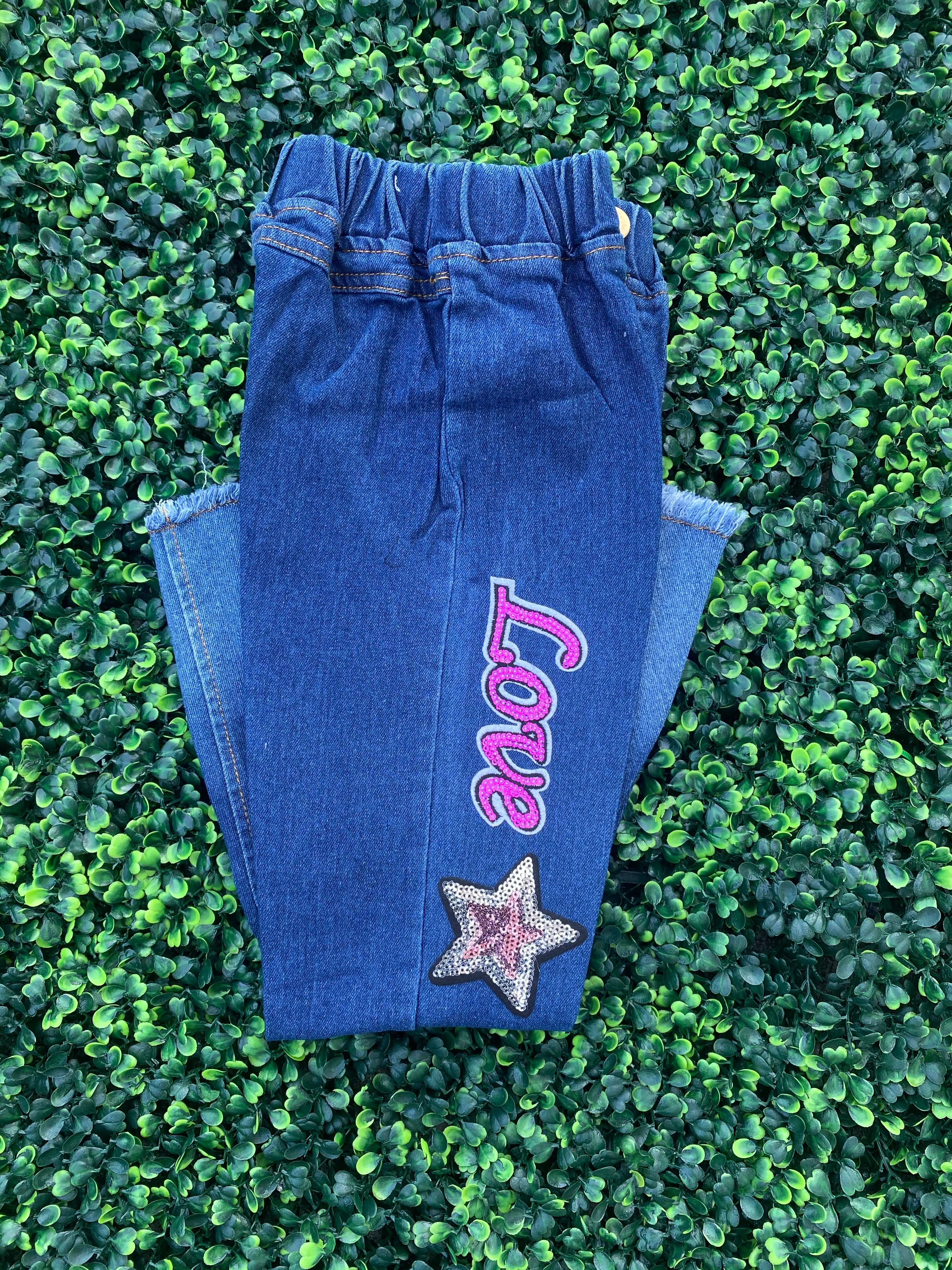 GIRLS denim flare jeans