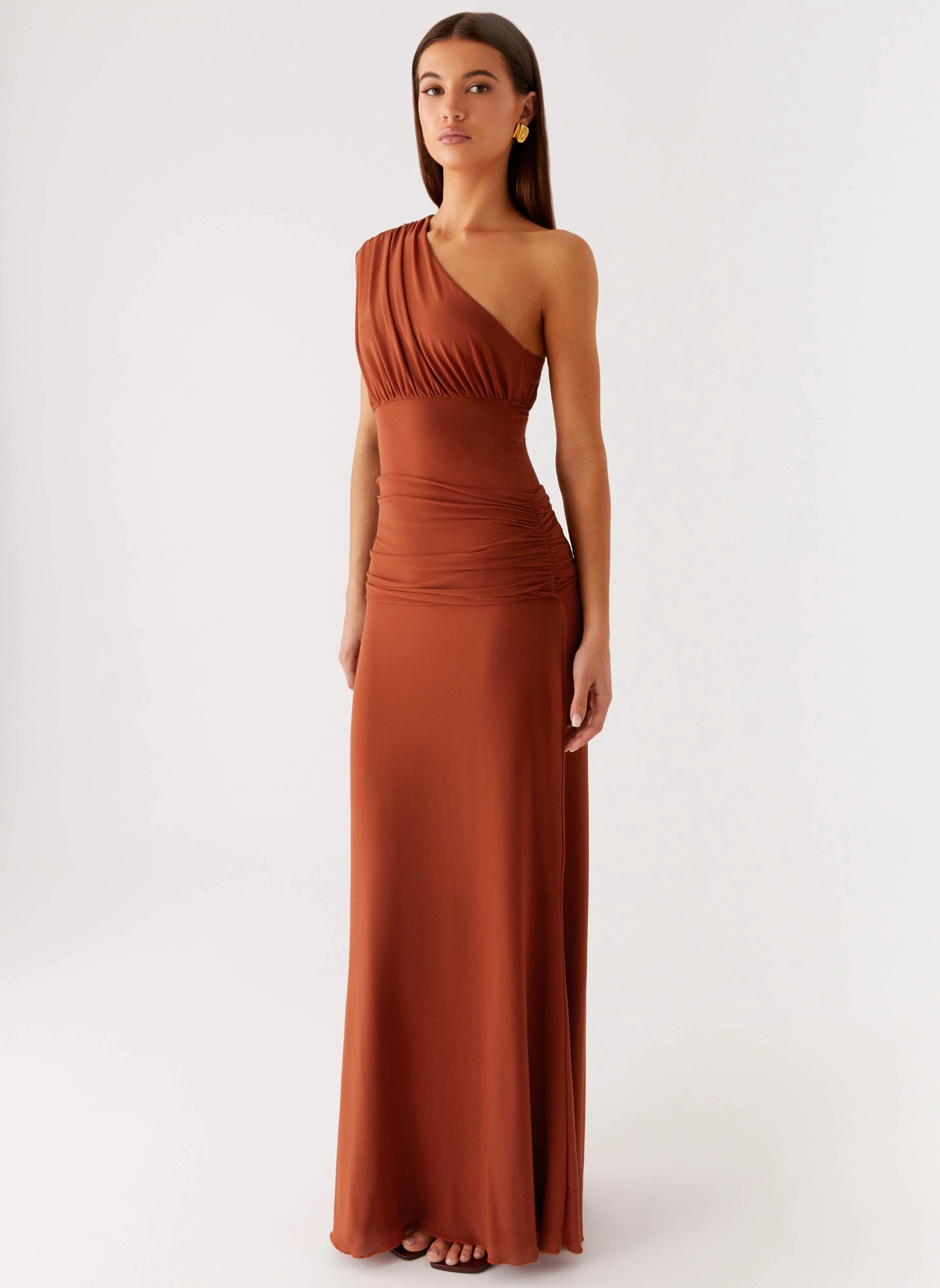 Glimmer Maxi Dress - Rust Layer Ready Easy Layering Piece
