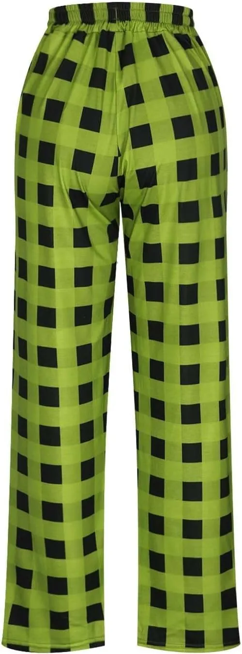 GOFULY Christmas Pajama Pants Men Warm Plaid Sleep Lounge Pants Elastic Waist Drawstring Pants Sleepwear Pants With Pocket