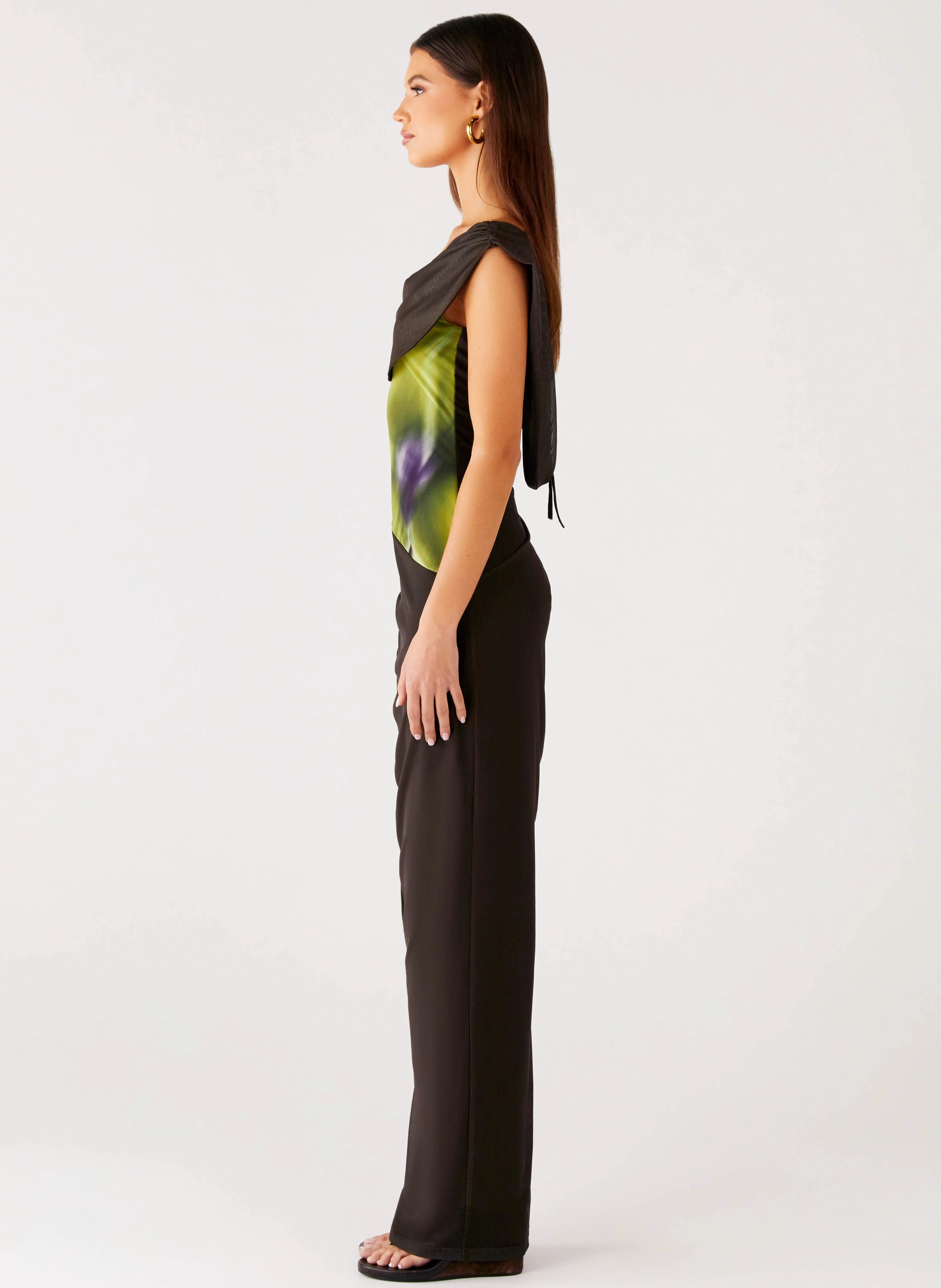 Good Fortune Maxi Dress - Lime Flower FadeResistantColor