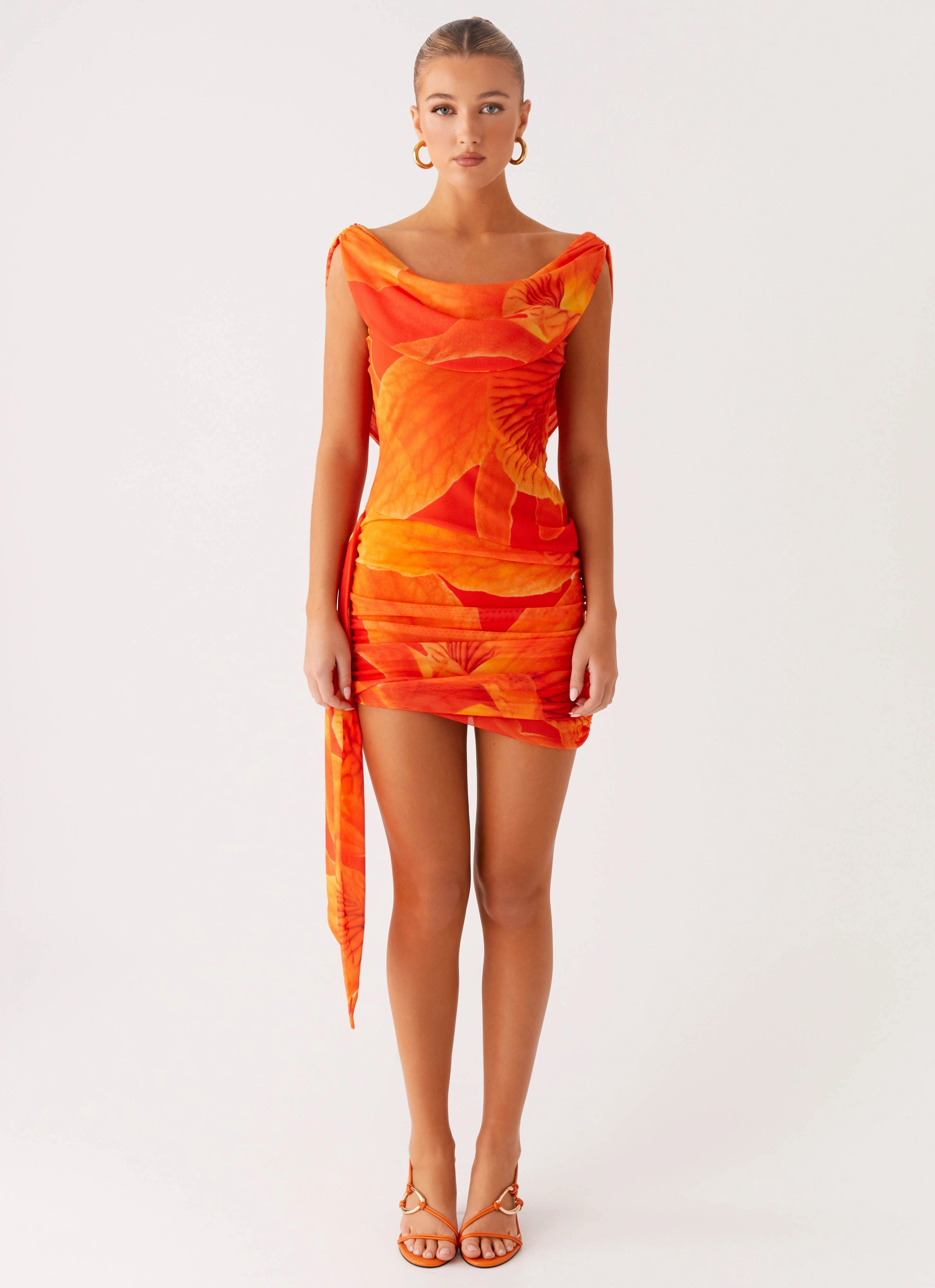 Good Fortune Mini Dress - Serene Orange Relaxed and Effortless Chic Ensemble