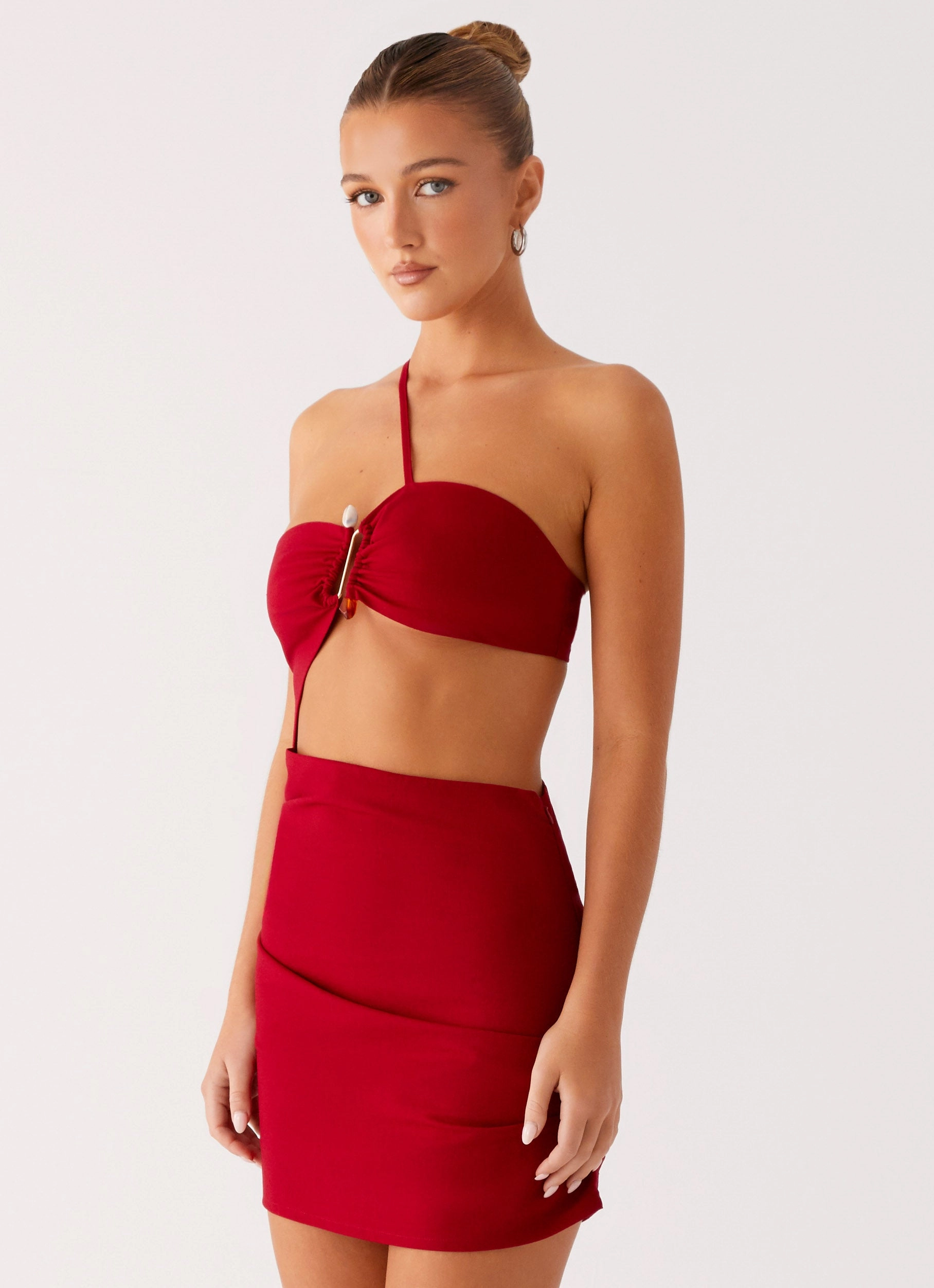 Gossip Mini Dress - Red Smart Fashion