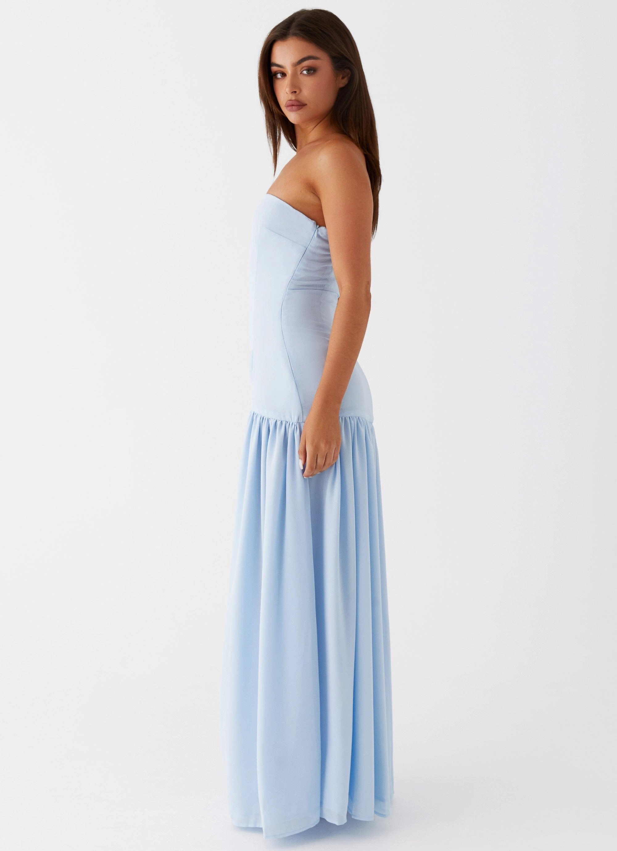 Winter Proof NoiseFreeFabric Eden Strapless Maxi Dress - Blue