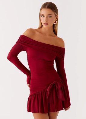 Shape Hug All Season Style Grazia Mini Dress - Red