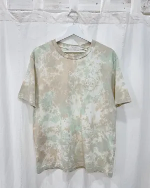 GREEN CREAM - Tie Dye Organic Cotton T-shirt