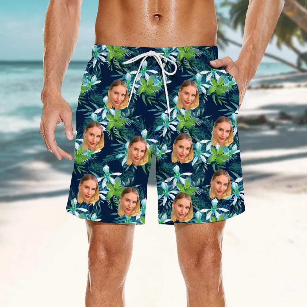 Green Men's Shirt & Beach Shorts Summer Vacation Outfit
