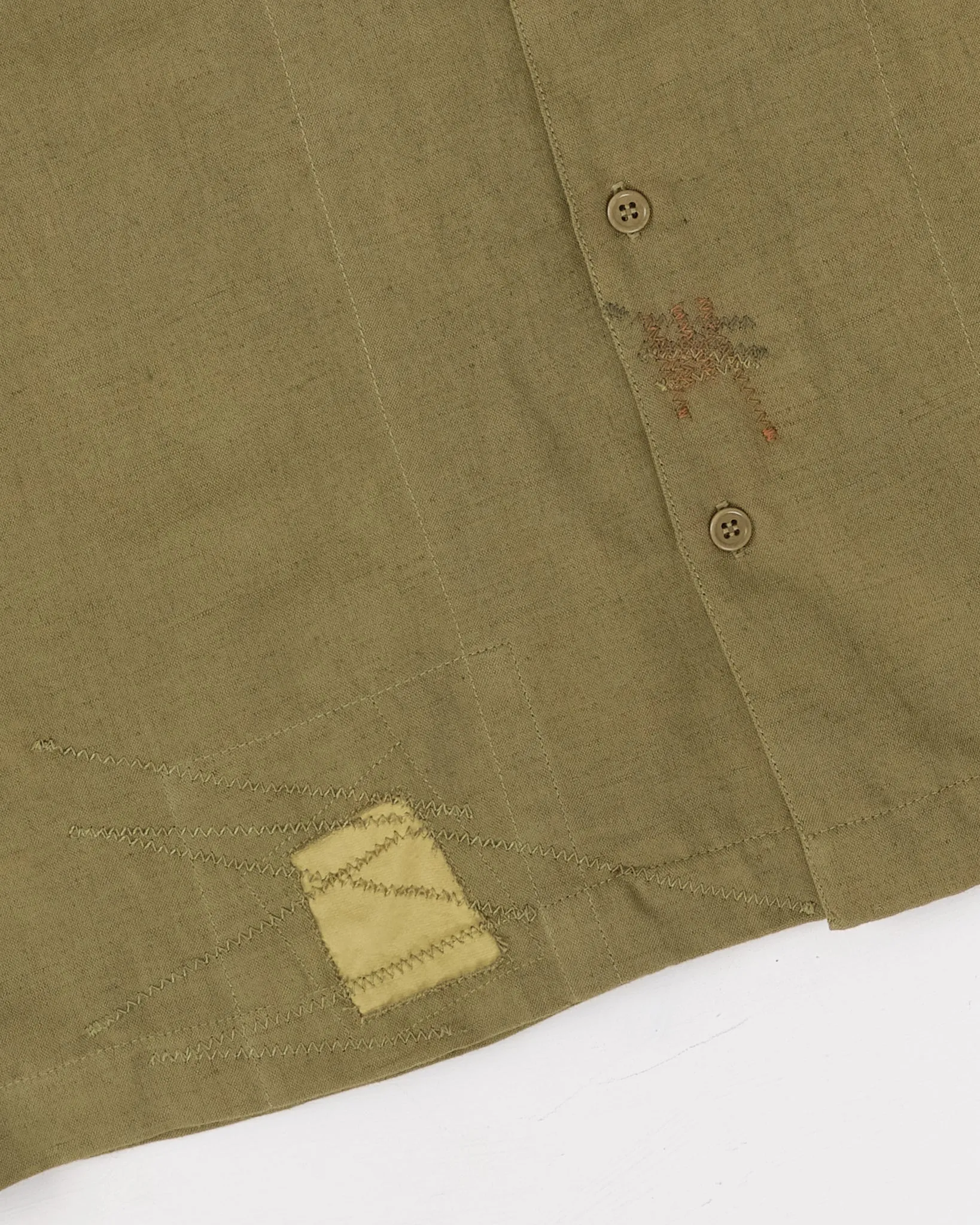 Greetings Shirt SS - Olive Zigzag