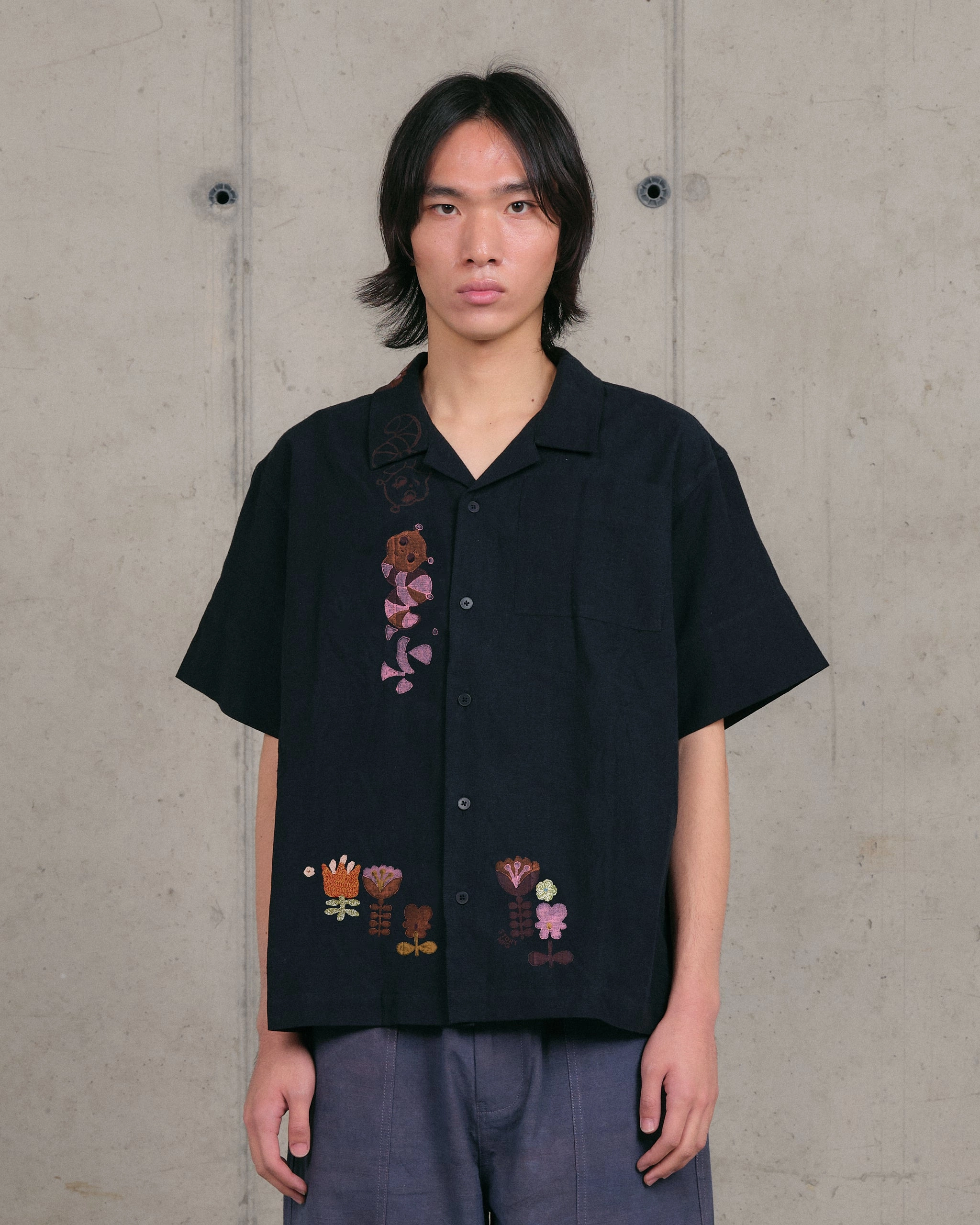 ComfortFitDesign Soft cotton dress Greetings Shirt SS - Black Earth Trip