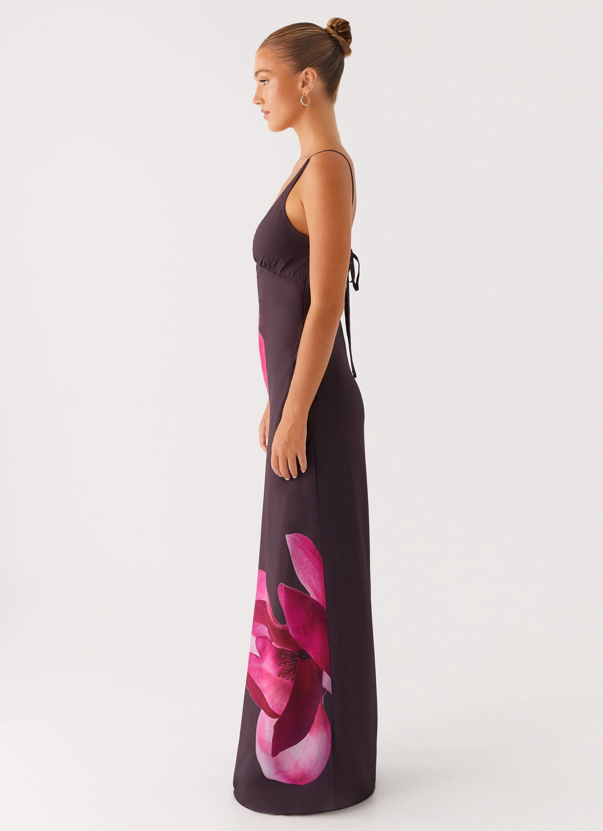 Relaxed Waistband Hidden-Pocket Griselda Maxi Dress - Dark Chocolate