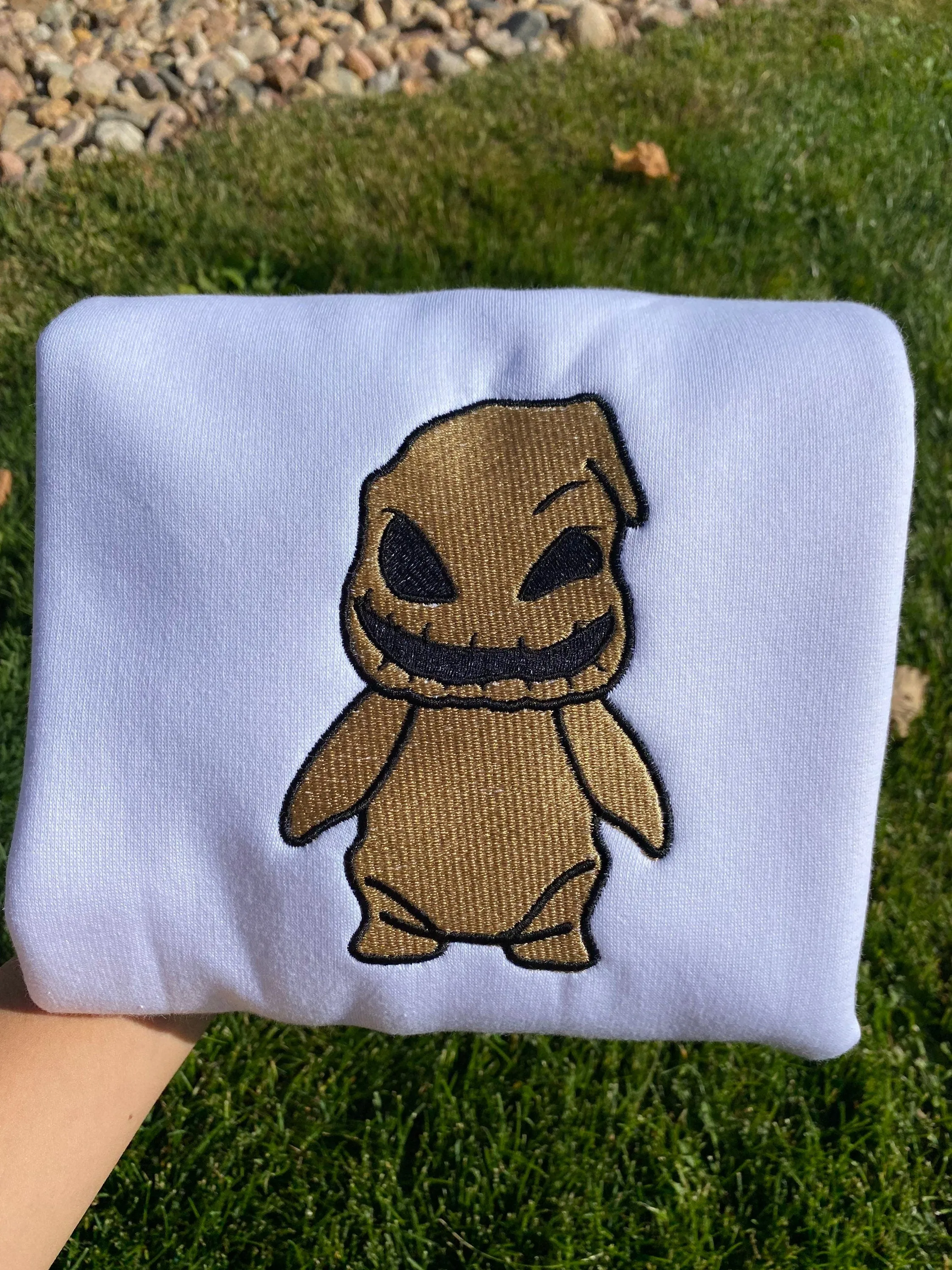 Halloween Sweatshirt| Cute Halloween Sweatshirts| Embroidered Sweatshirts| Chibi Oogie Boogie