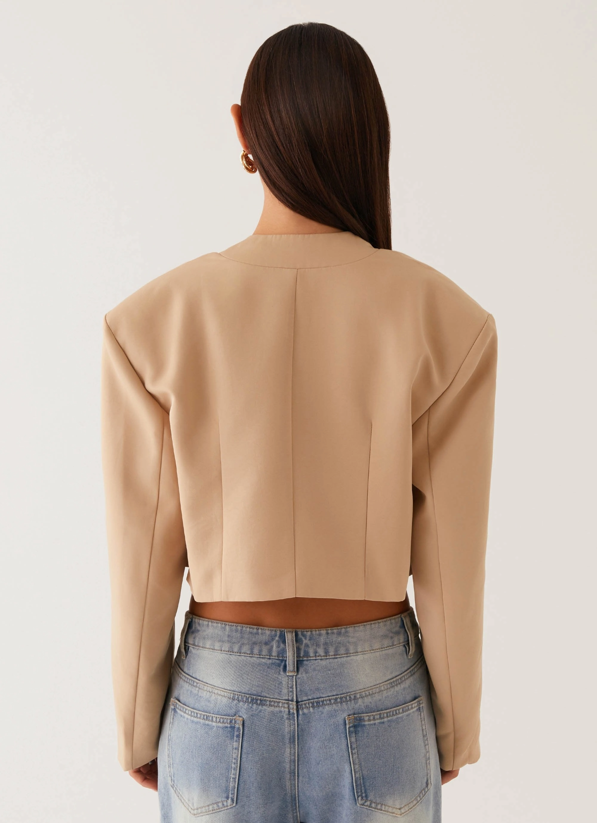 Cozy Comfort Halyn Cropped Bomber Jacket - Brown