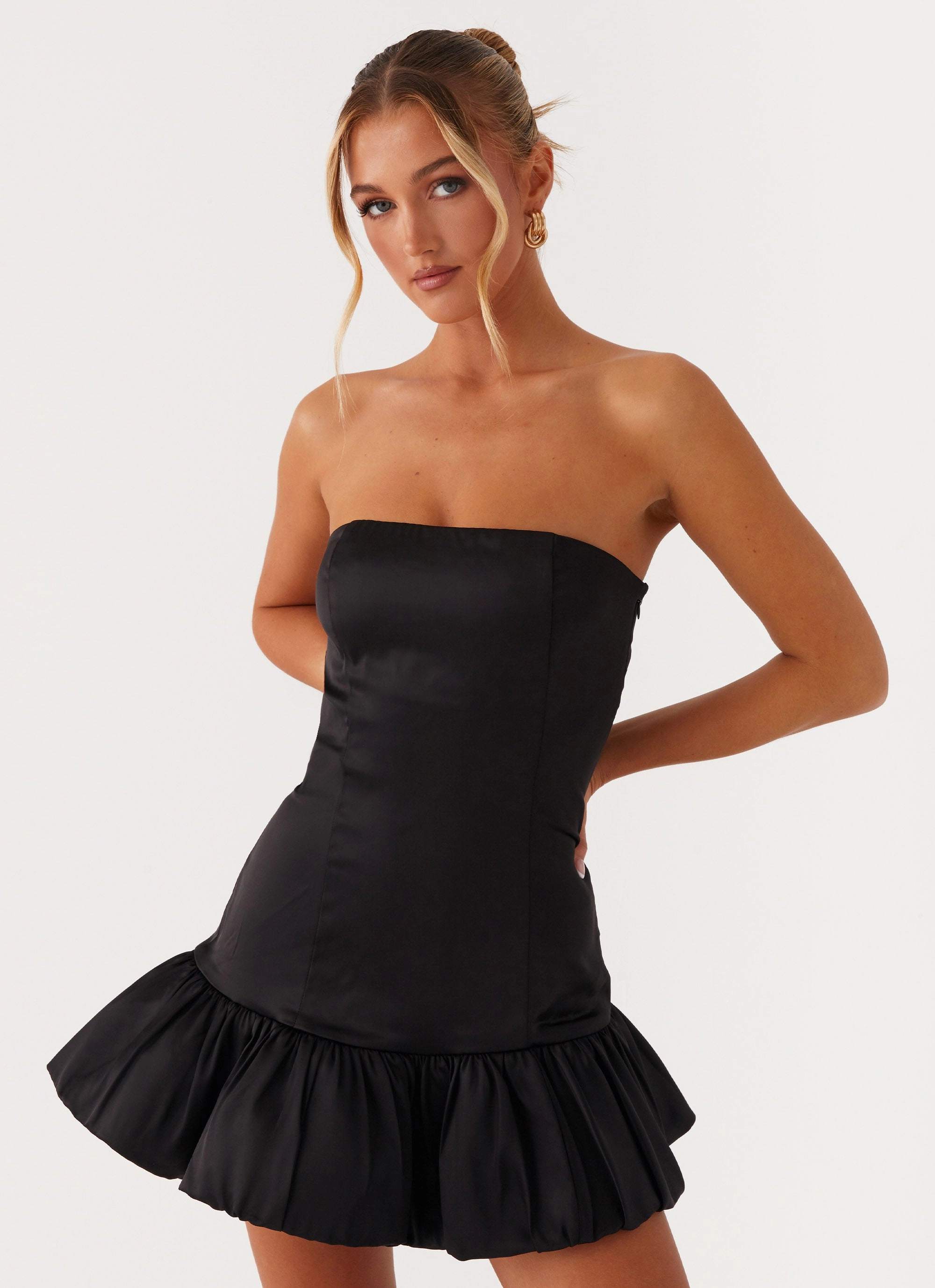Dancing Queen Mini Dress - Black Flowing Layers