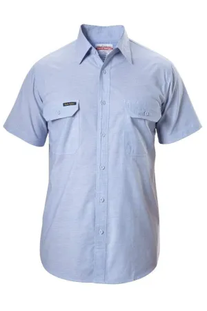 Hard Yakka Short Sleeeve Cotton Chambray Shirt Y07529