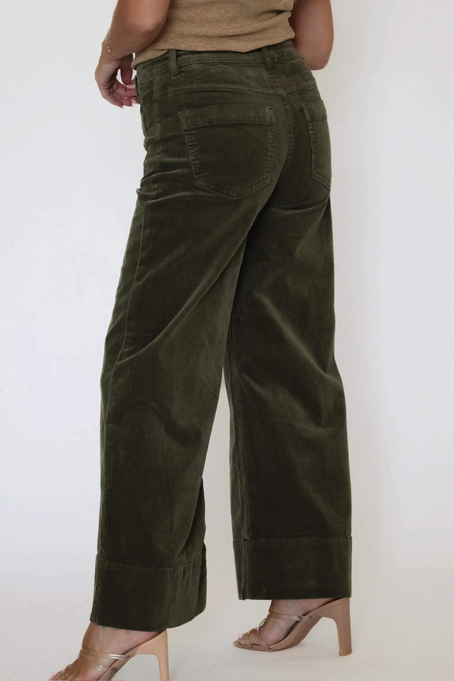 Harlow Corduroy Pants Durable Weave