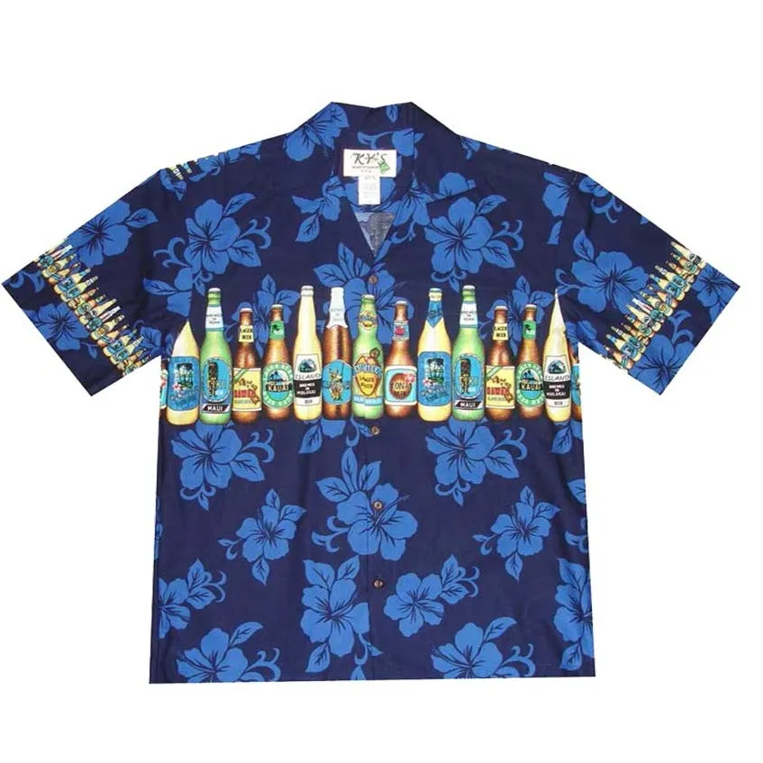 Hawaii Beer Men's Aloha Cotton Shirt