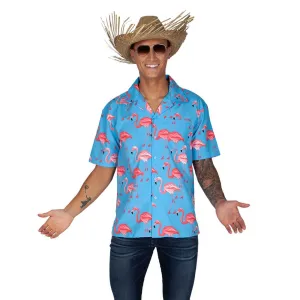 Hawaii Shirt Pink Flamingo Summer Beach Stag Party Fancy Dress