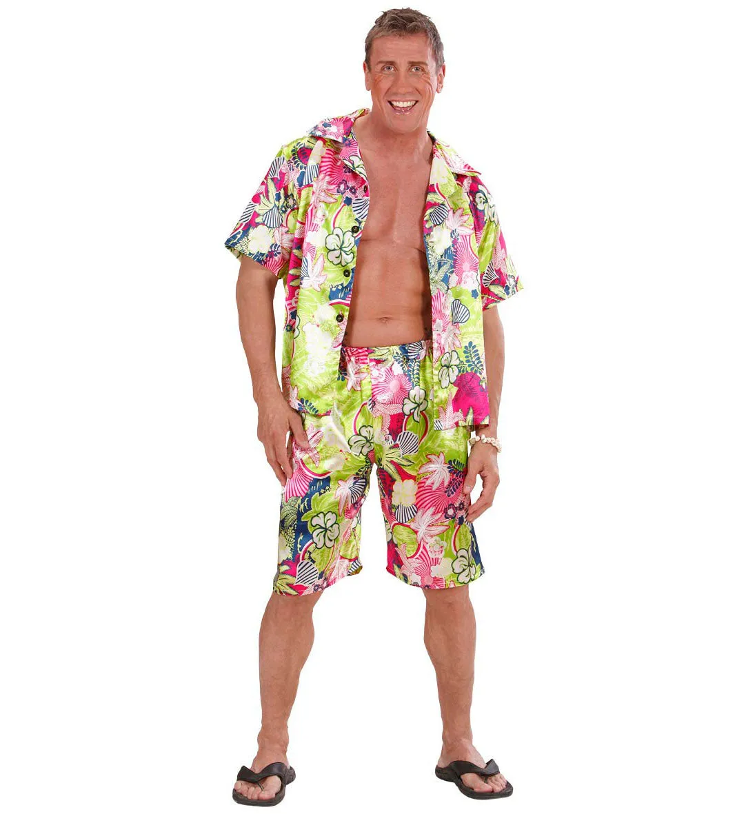 Hawaiian Shirt and Shorts Costume Multicoloured