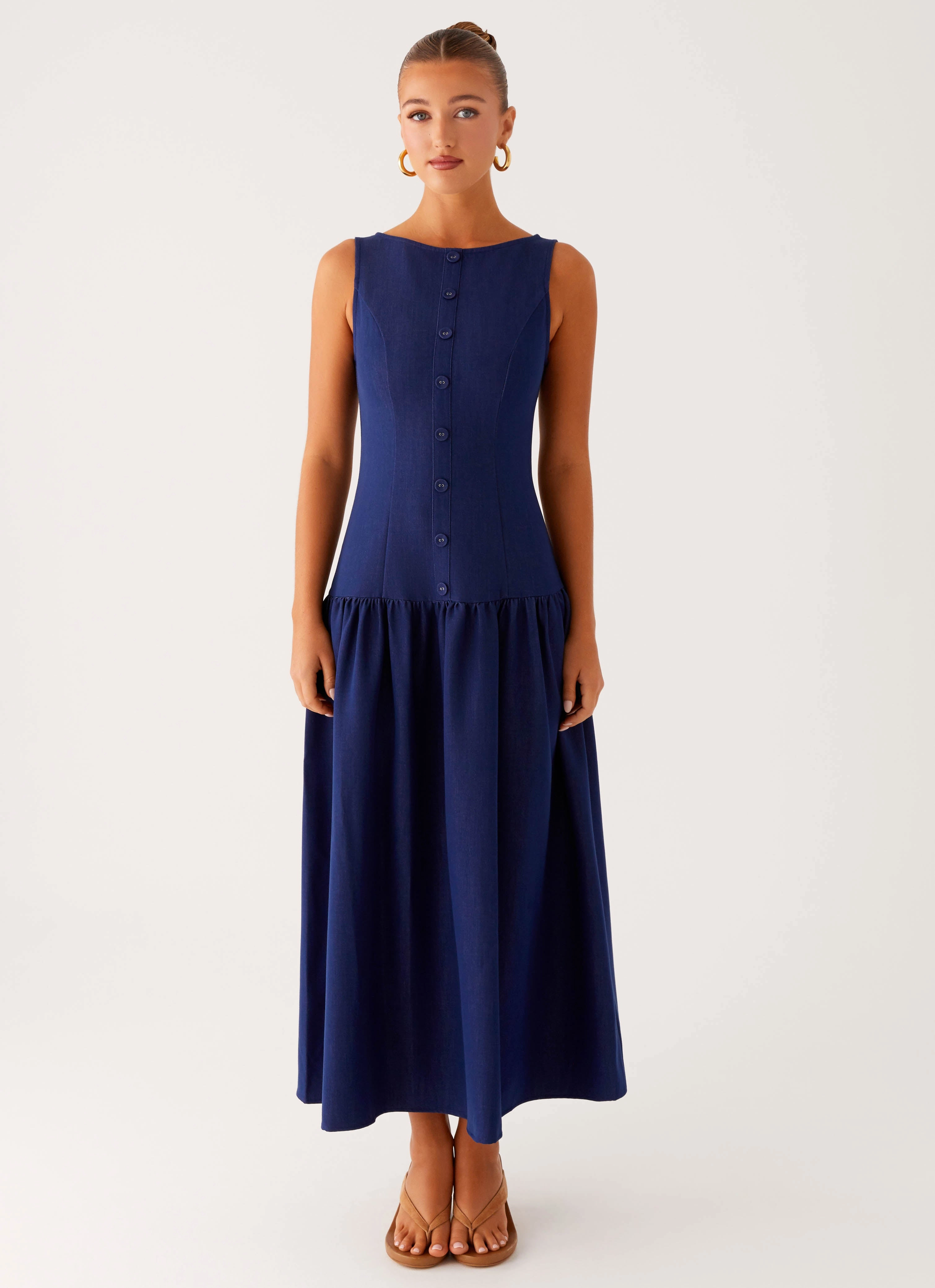 Hayes Denim Midi Dress - Indigo Smart Tones