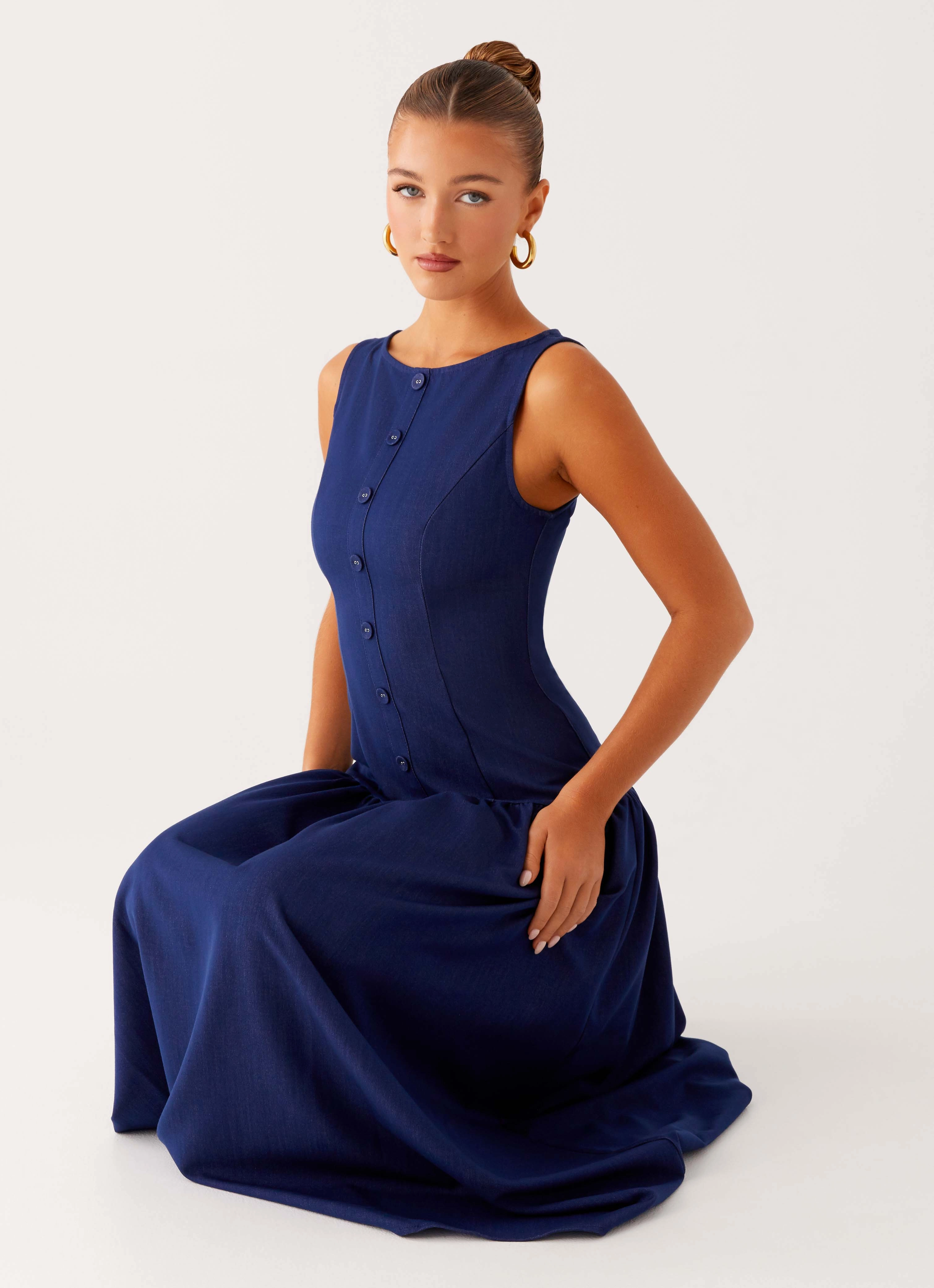 Classic Mood Hayes Denim Midi Dress - Indigo