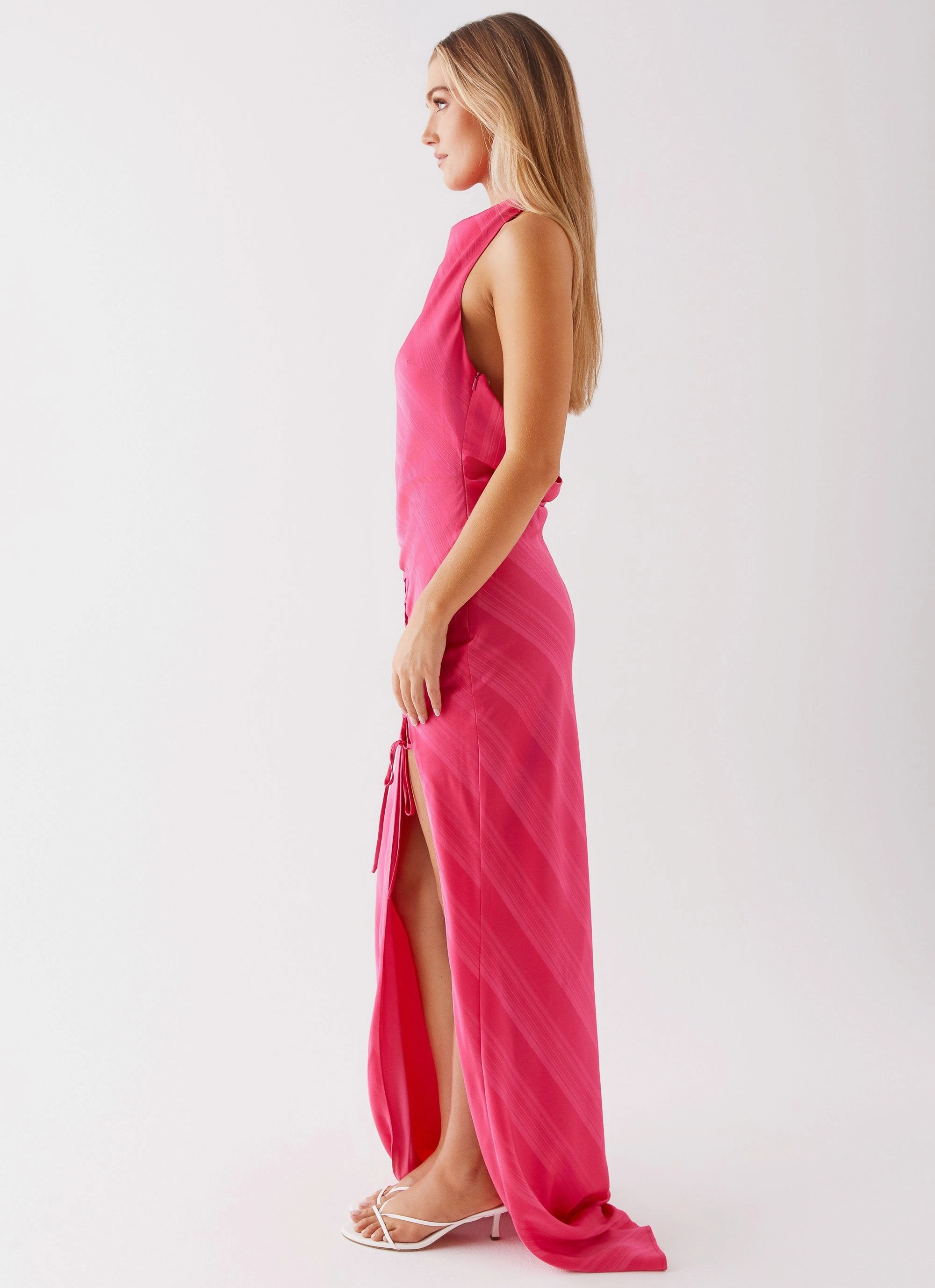 Soft Weave Heartbeat Maxi Dress - Pink