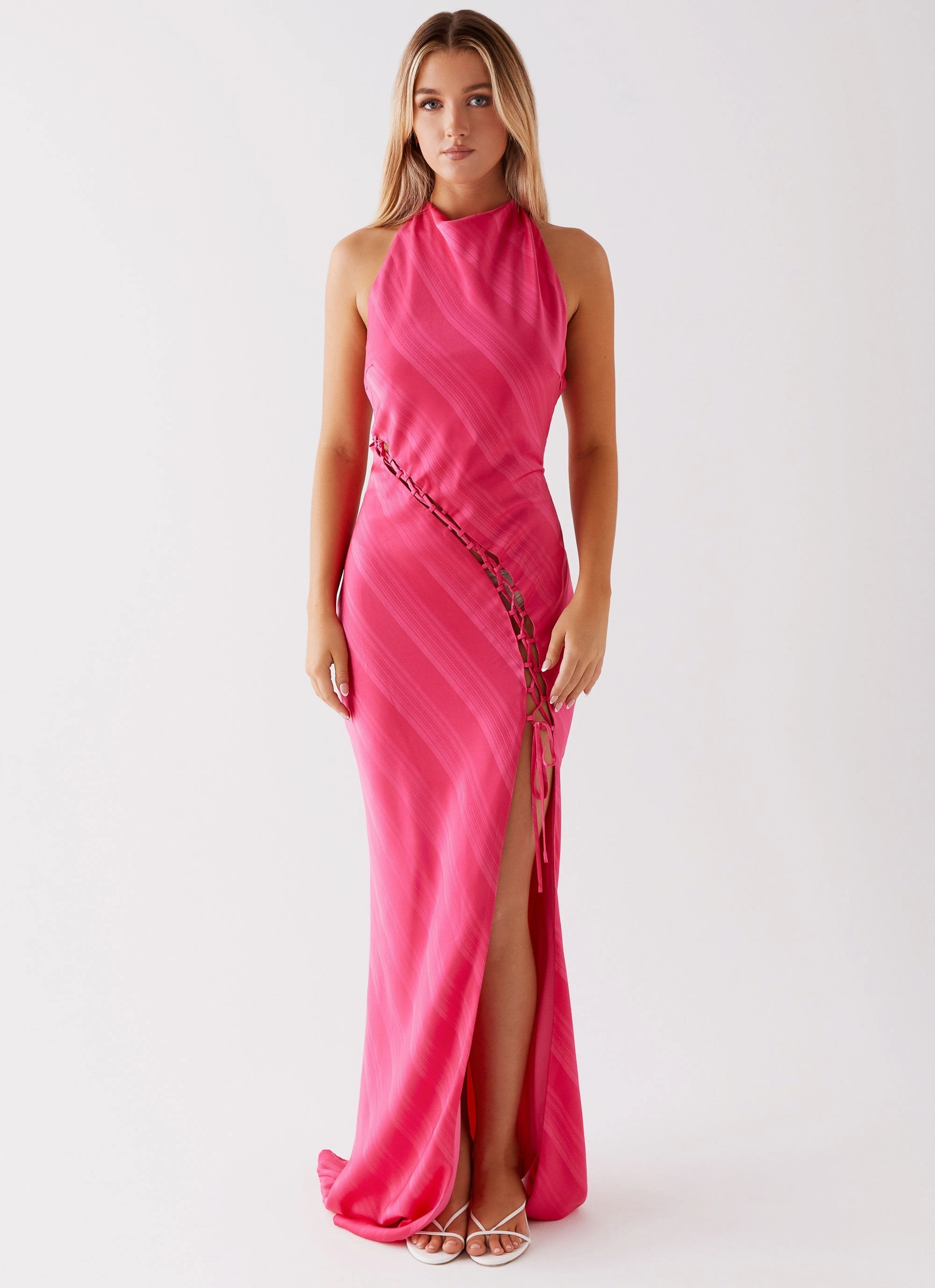 Heartbeat Maxi Dress - Pink Natural Fit