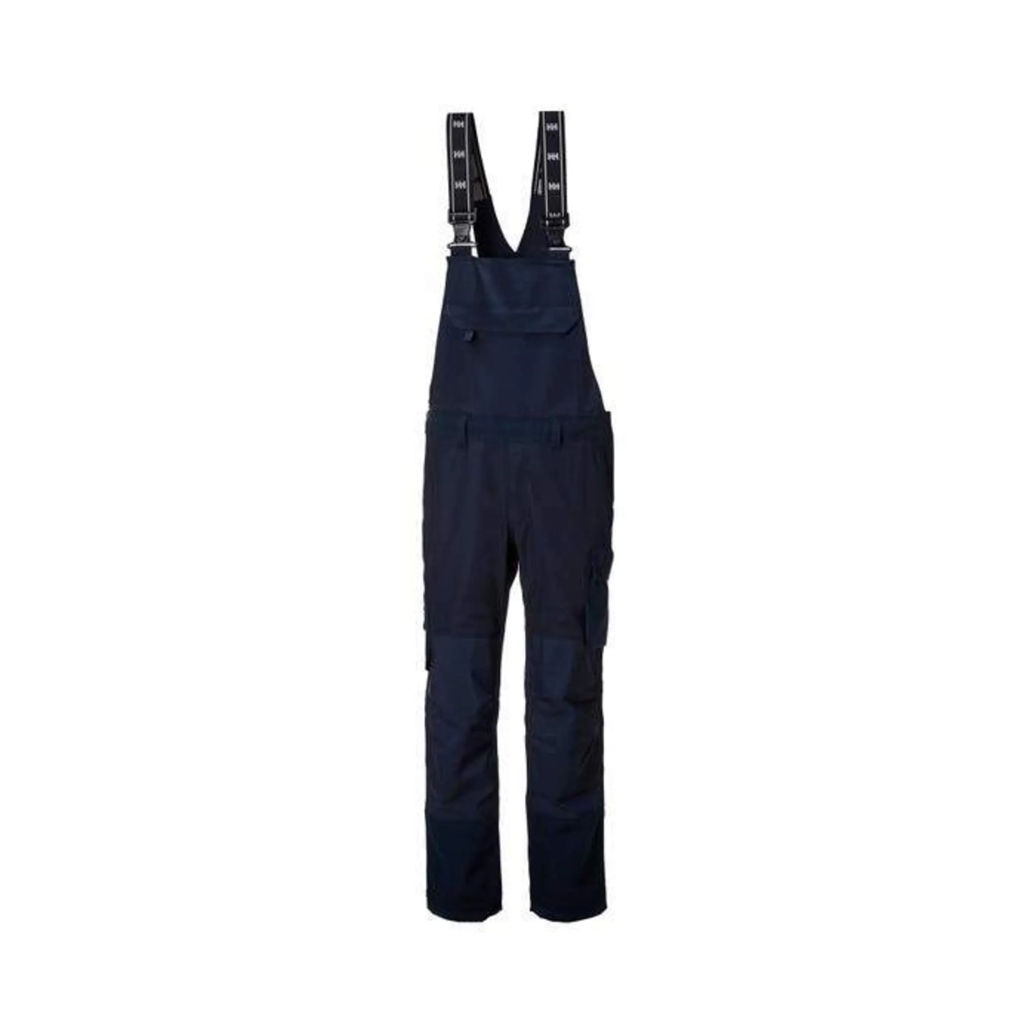 Helly Hansen Men's Bib Work Pants 77561 – 4-Way Stretch, Elastic Suspenders, Reinforced Knees, Bottom Hem, Durable Construction Pants | Sizes 30-44