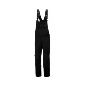 Helly Hansen Men's Bib Work Pants 77561 – 4-Way Stretch, Elastic Suspenders, Reinforced Knees, Bottom Hem, Durable Construction Pants | Sizes 30-44