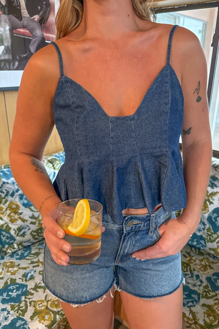 Here For It Top Long Sleeve Tee Torsion Support Structure