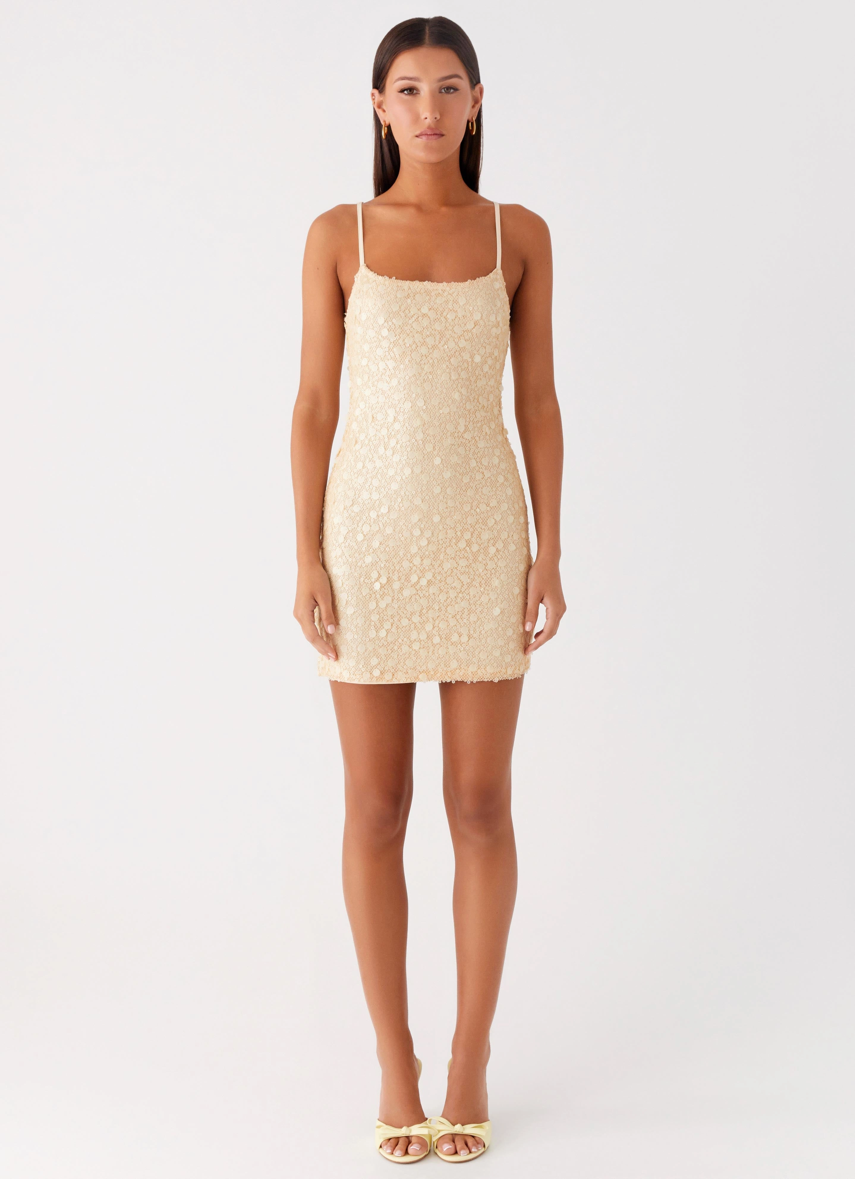 Danali Mini Dress - Yellow Sage Glow Relaxed Waist Fit