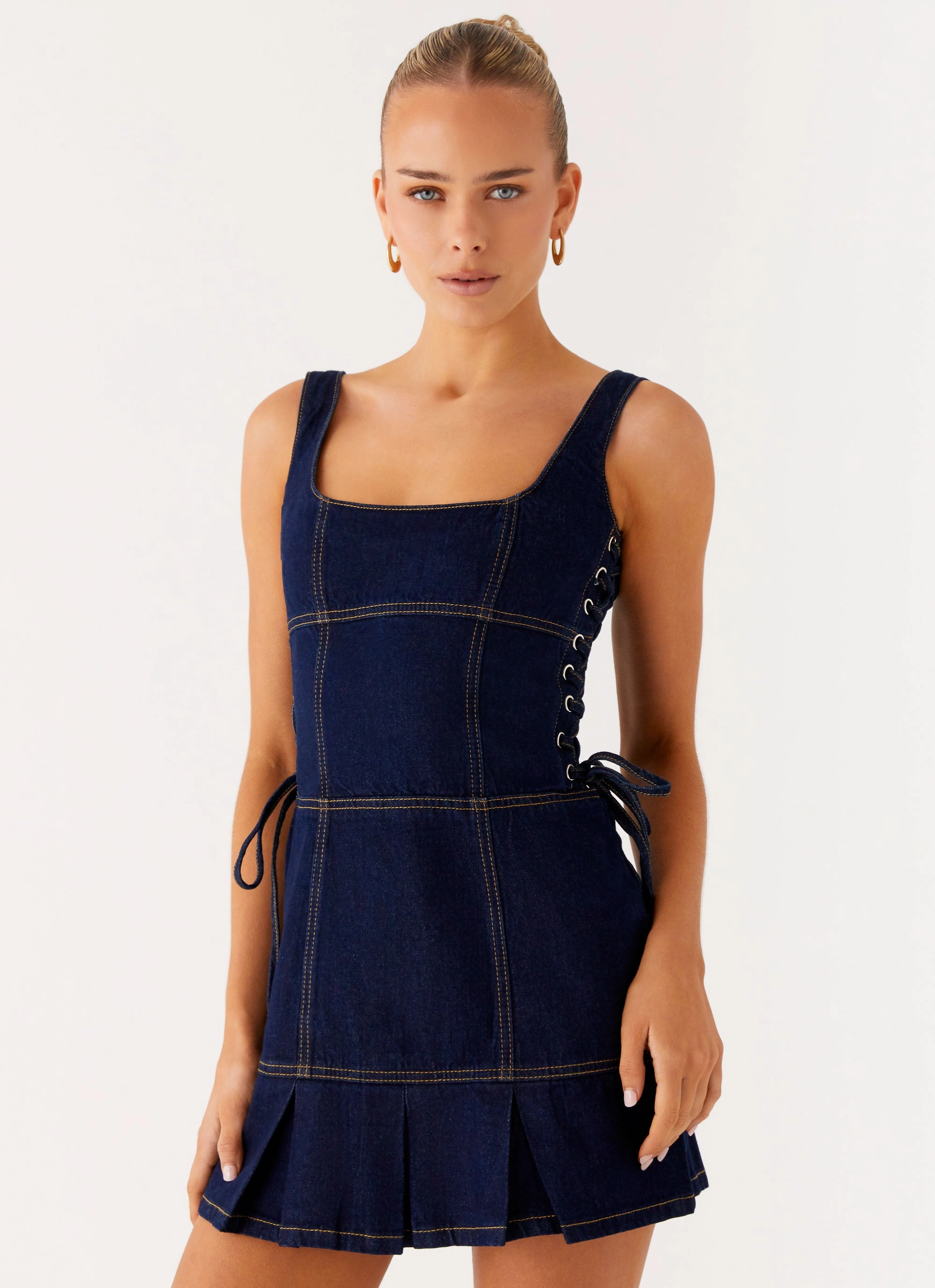 Grace Base Preston Mini Dress - Indigo